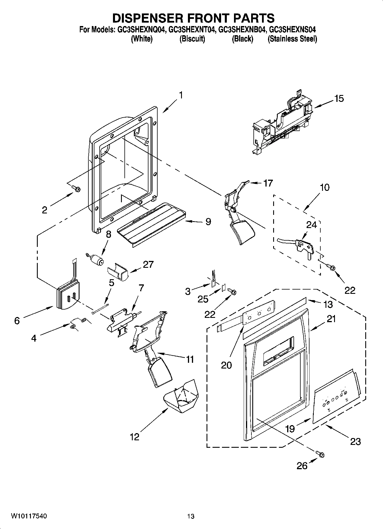 08 - DISPENSER FRONT PARTS