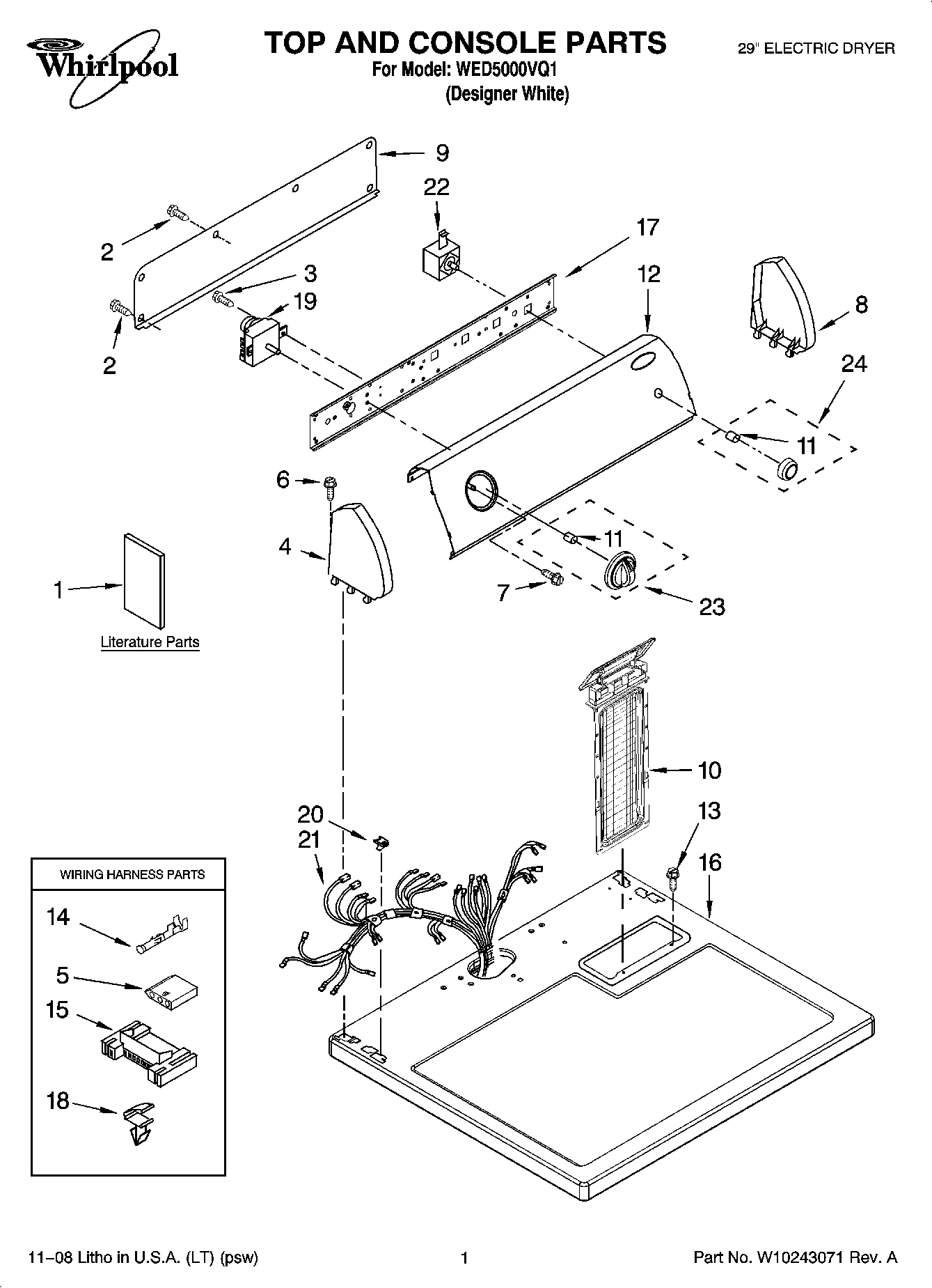 01 - TOP AND CONSOLE PARTS