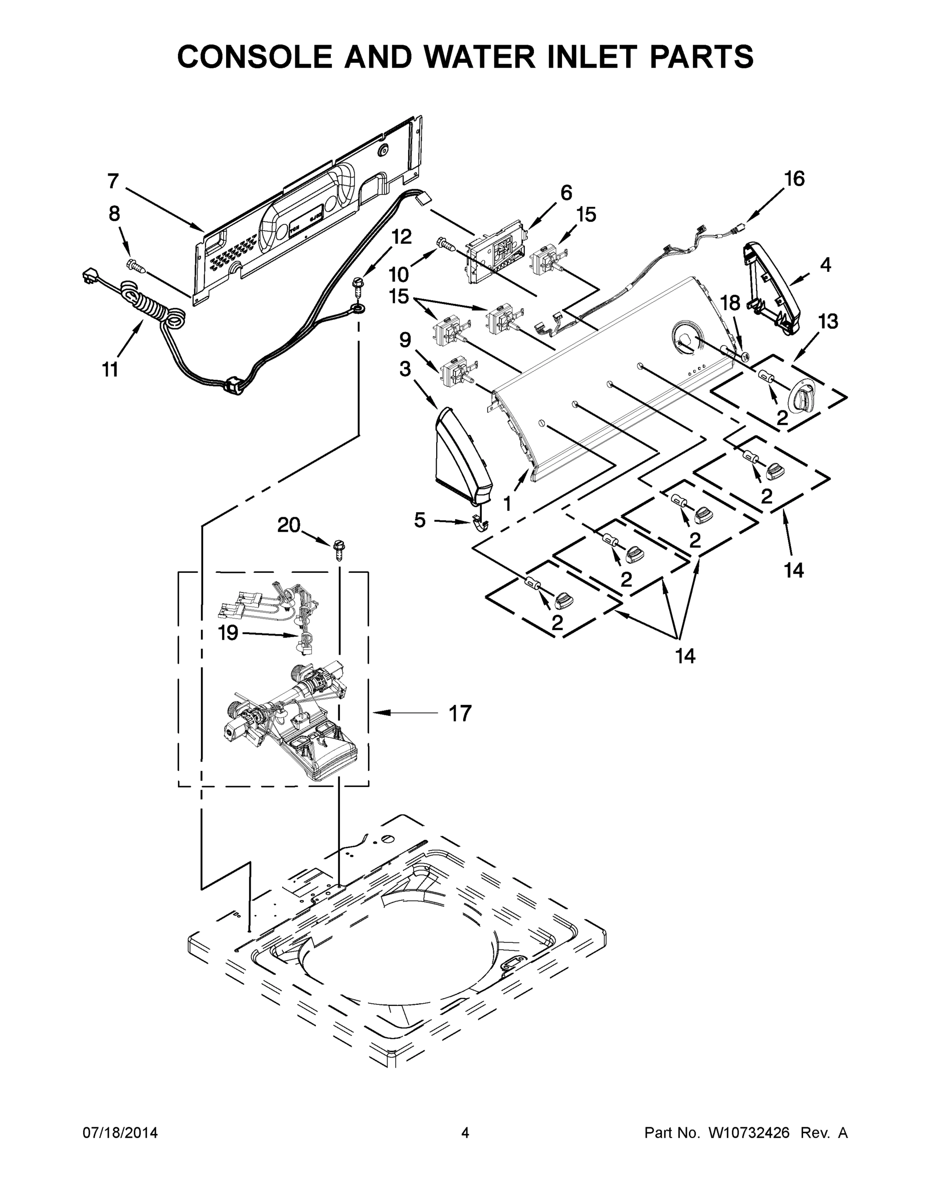 03 - CONSOLE AND WATER INLET PARTS