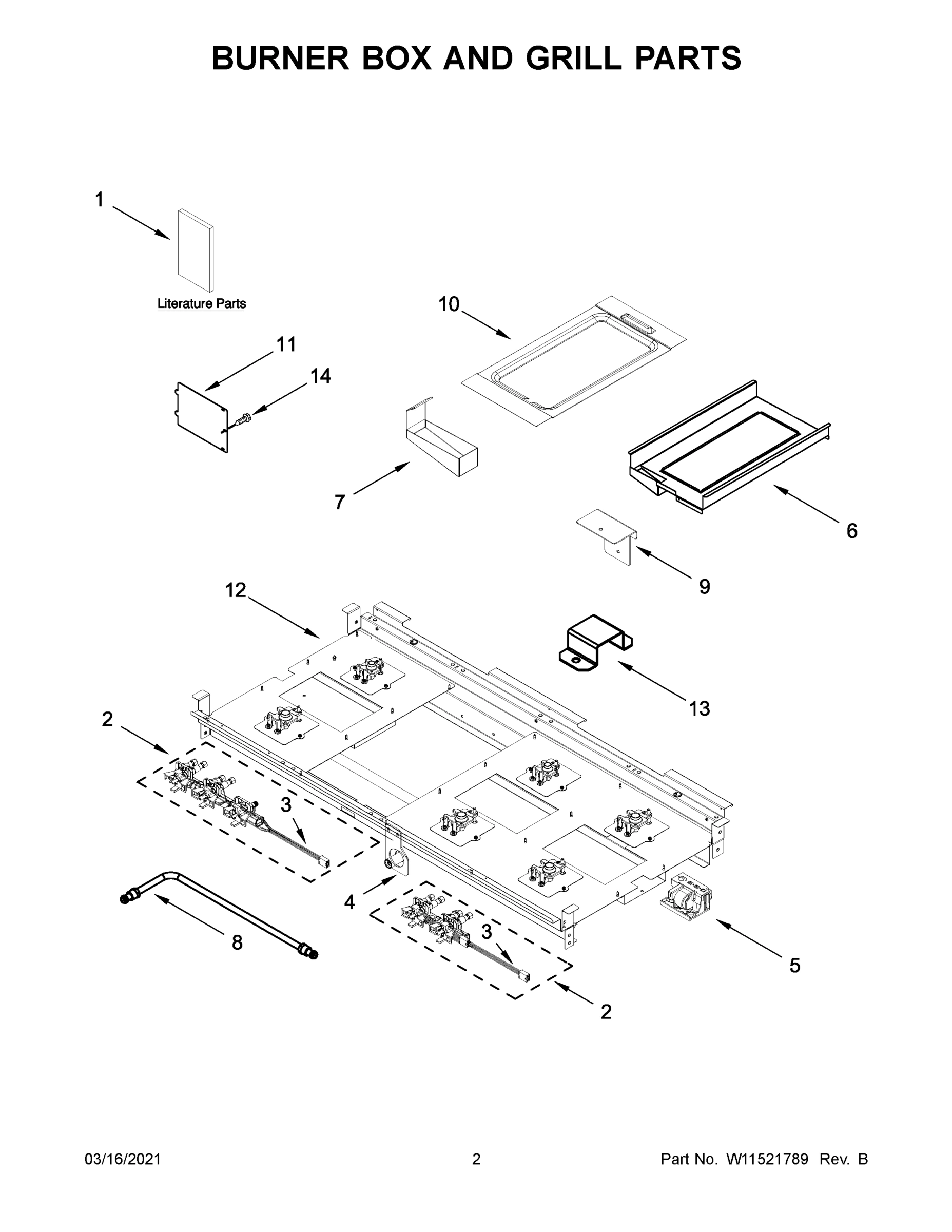 02 - BURNER BOX AND GRILL PARTS