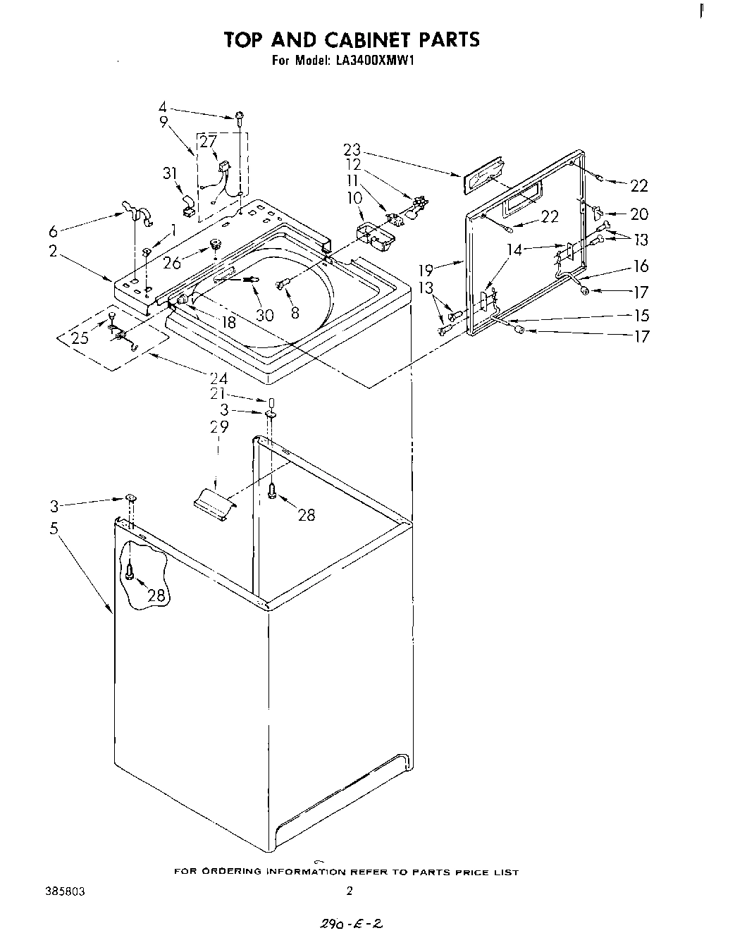 02 - TOP AND CABINET , LITERATURE AND OPTIONAL