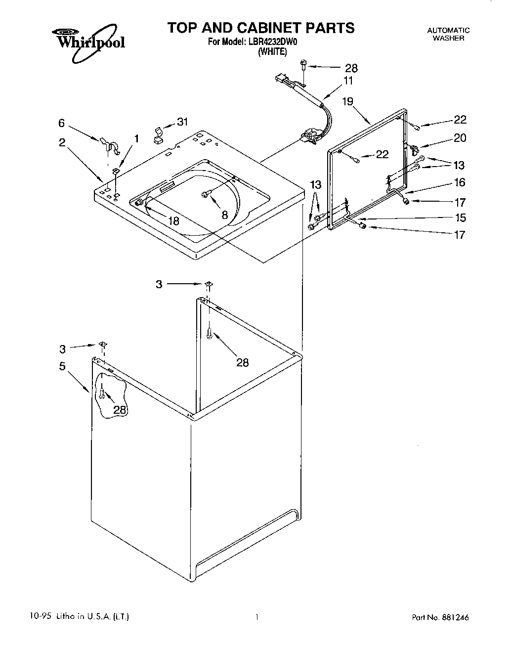 01 - TOP AND CABINET, LIT/OPTIONAL