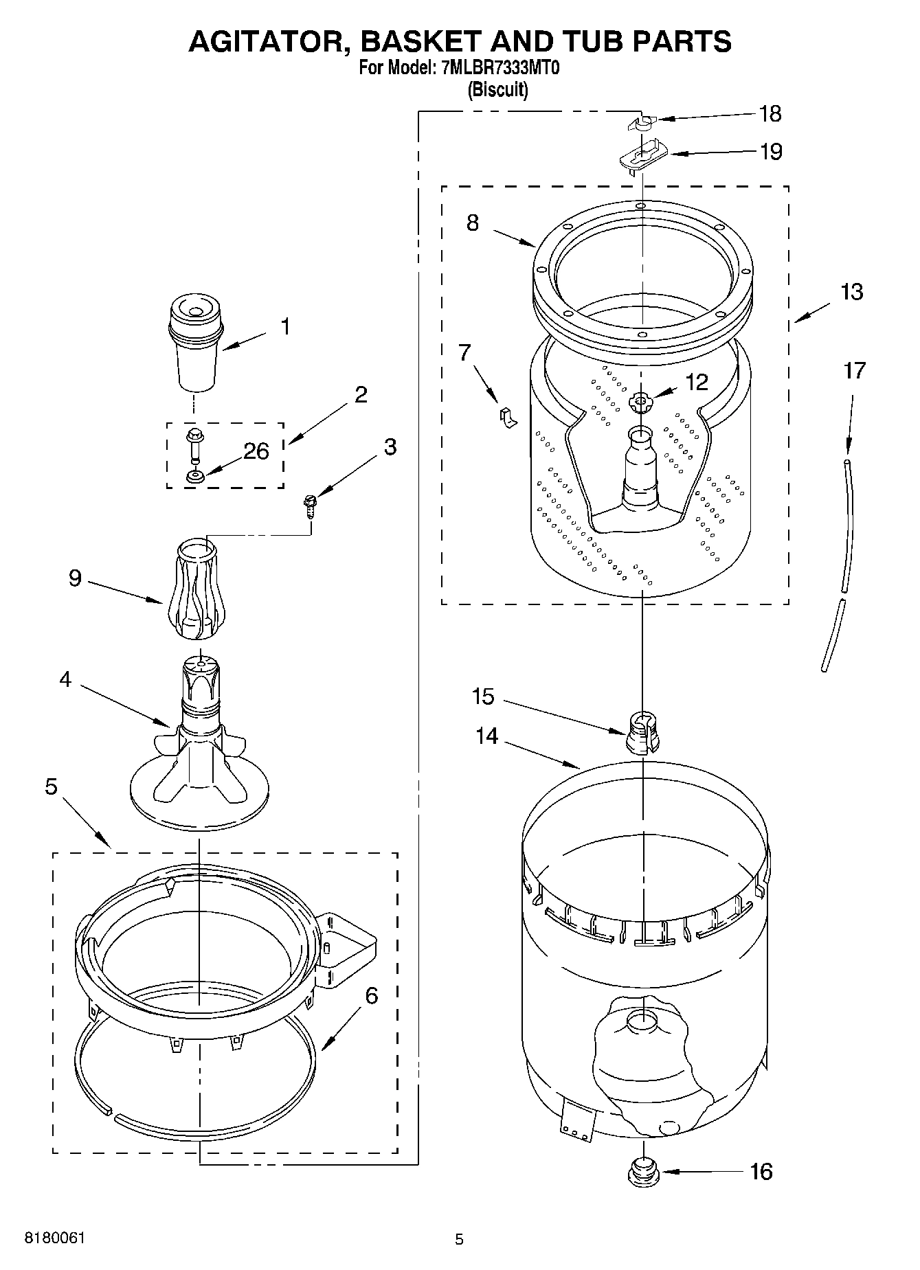 03 - AGITATOR, BASKET AND TUB PARTS