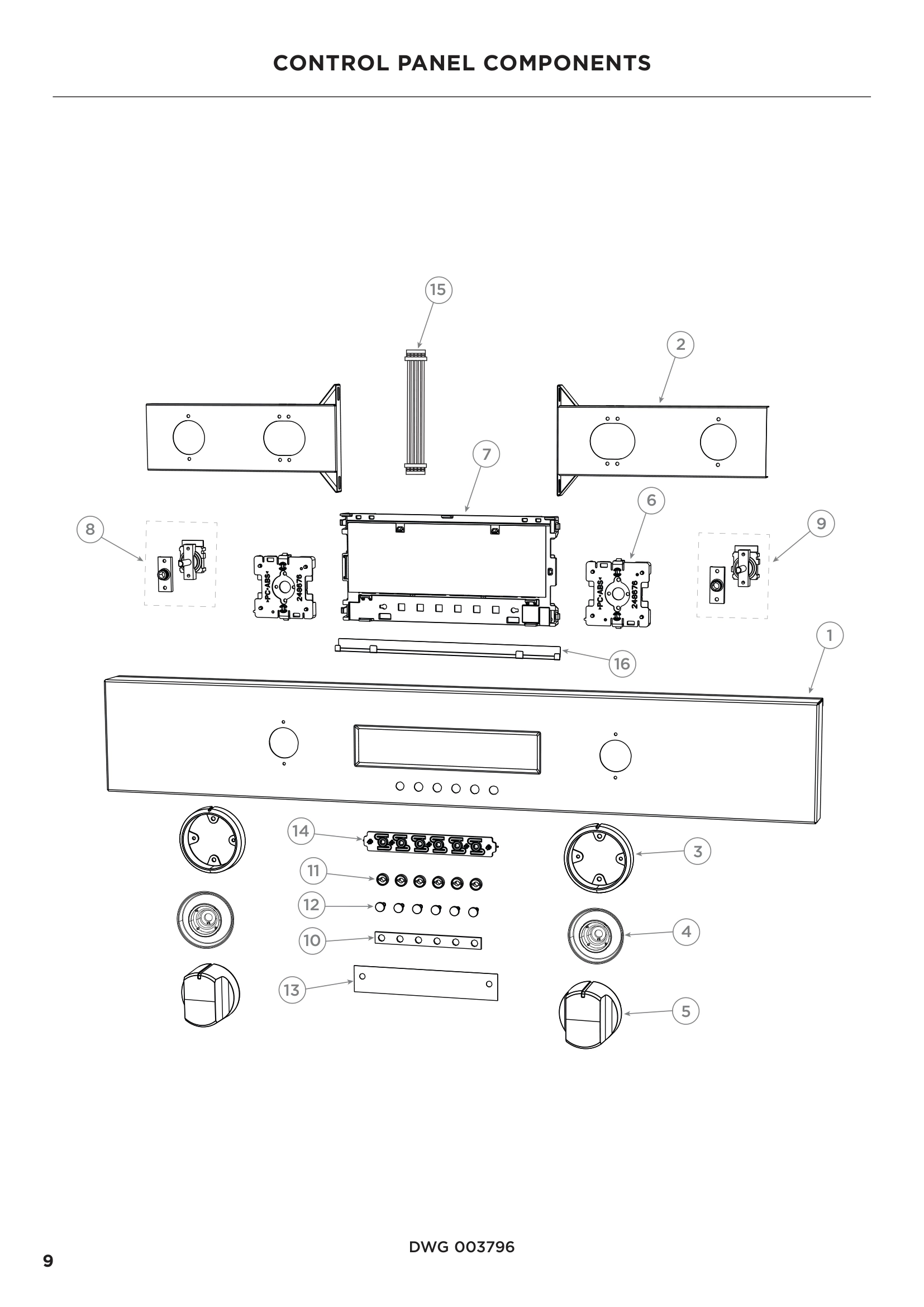 CONTROL PANEL COMPONENTS