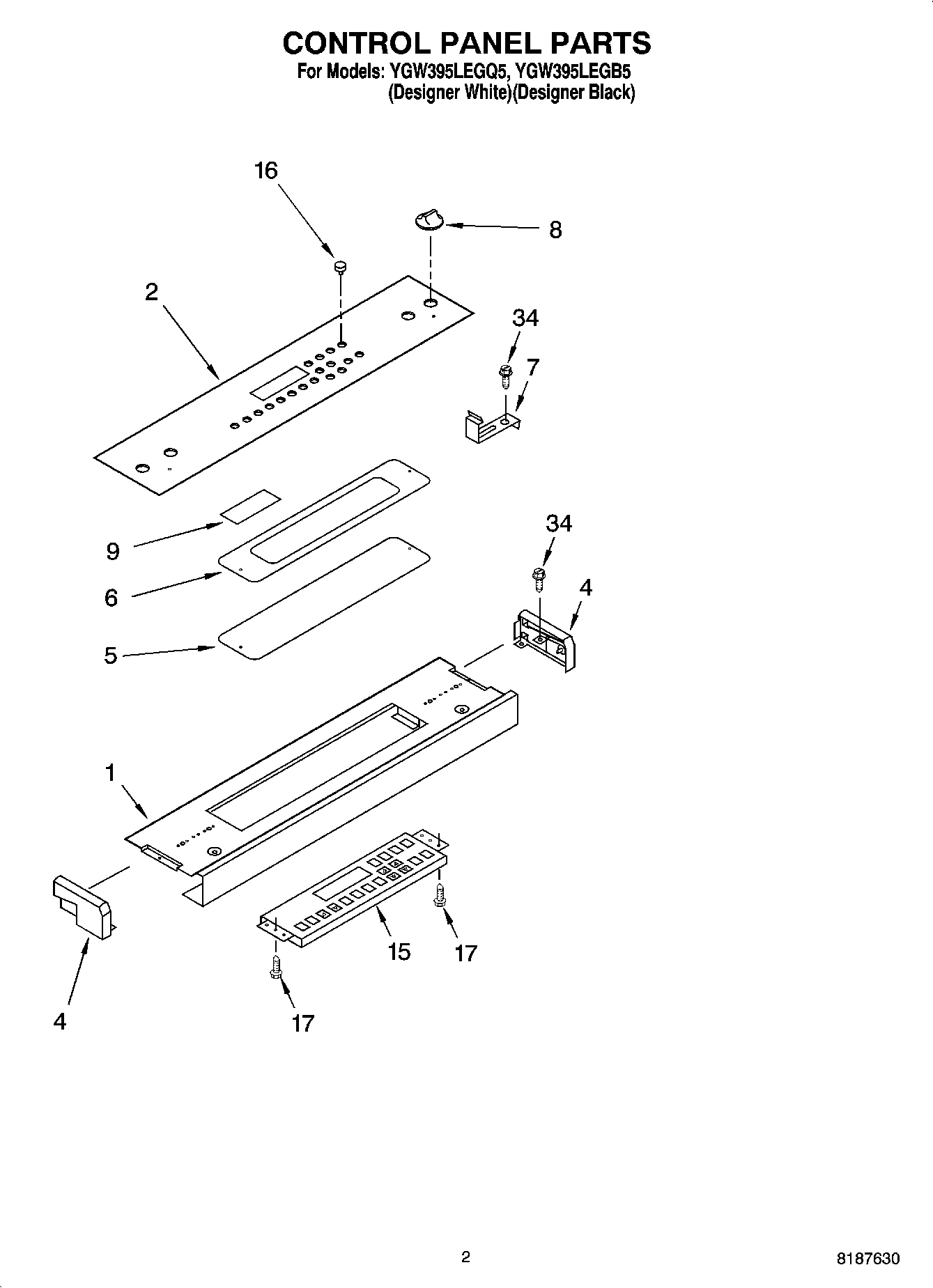 02 - CONTROL PANEL PARTS