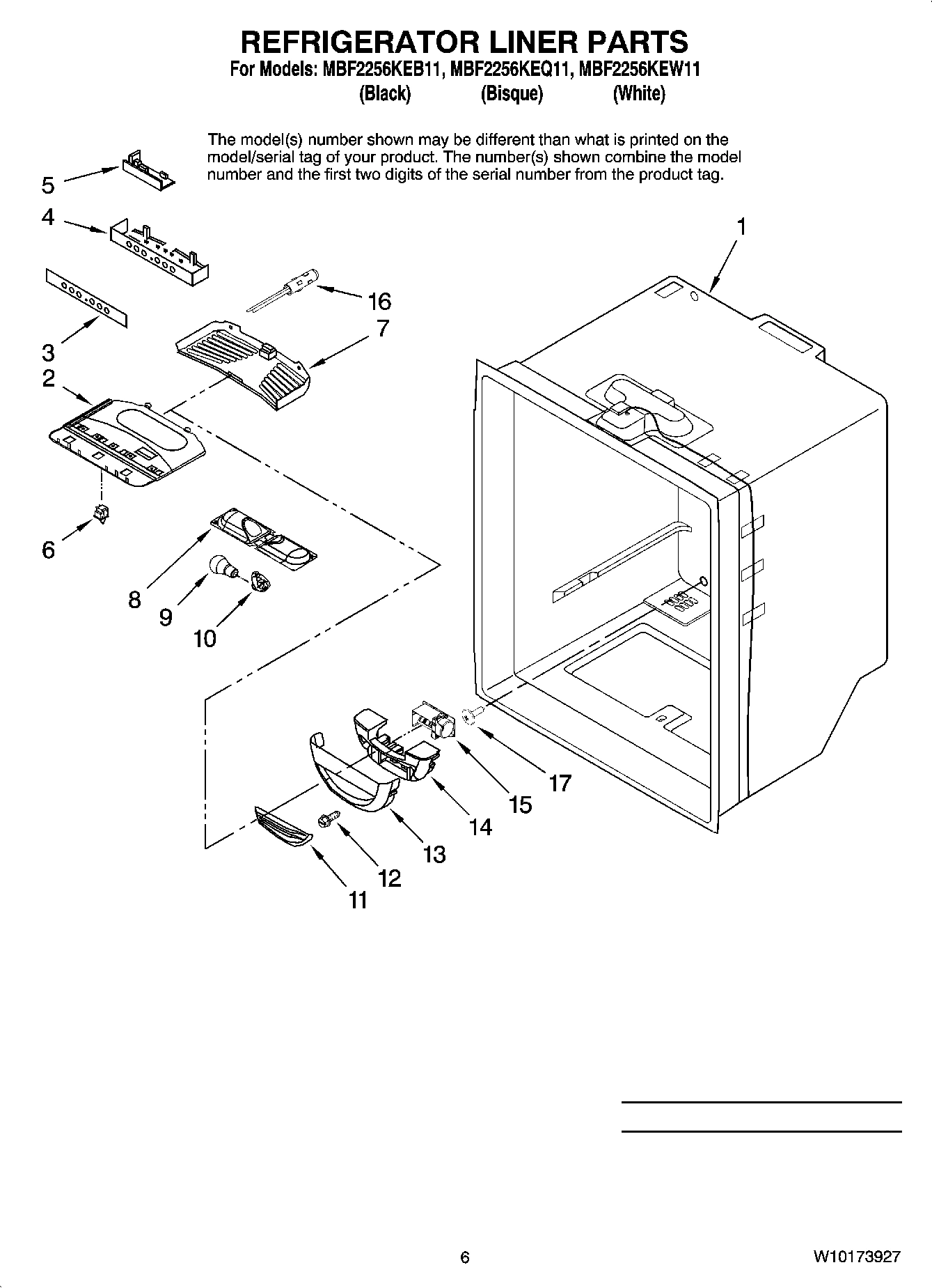 04 - REFRIGERATOR LINER PARTS