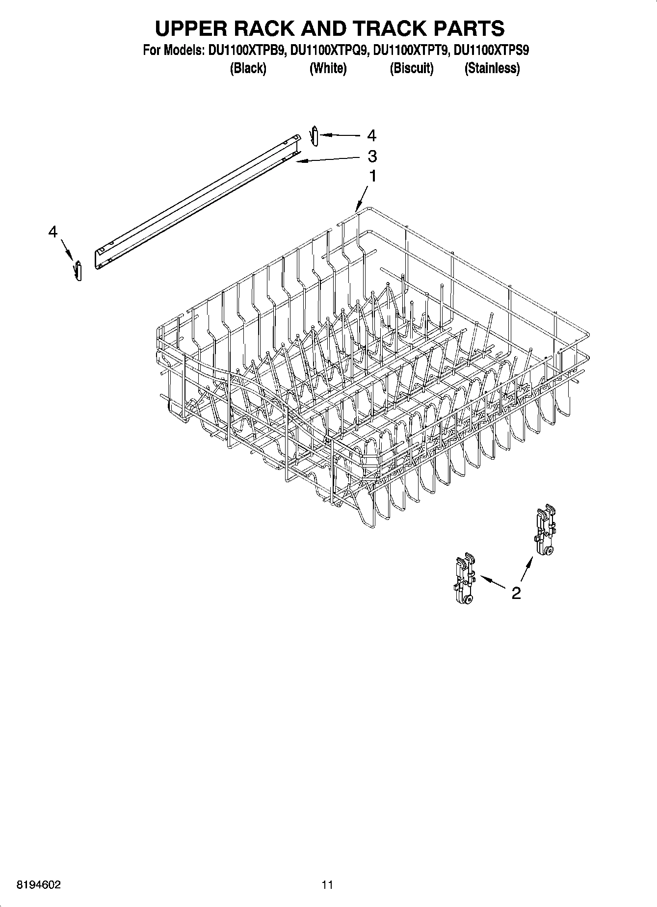 09 - UPPER RACK AND TRACK PARTS