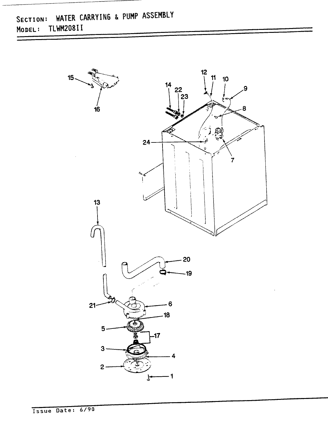10 - WATER CARRYING & PUMP ASSY. (REV. E)