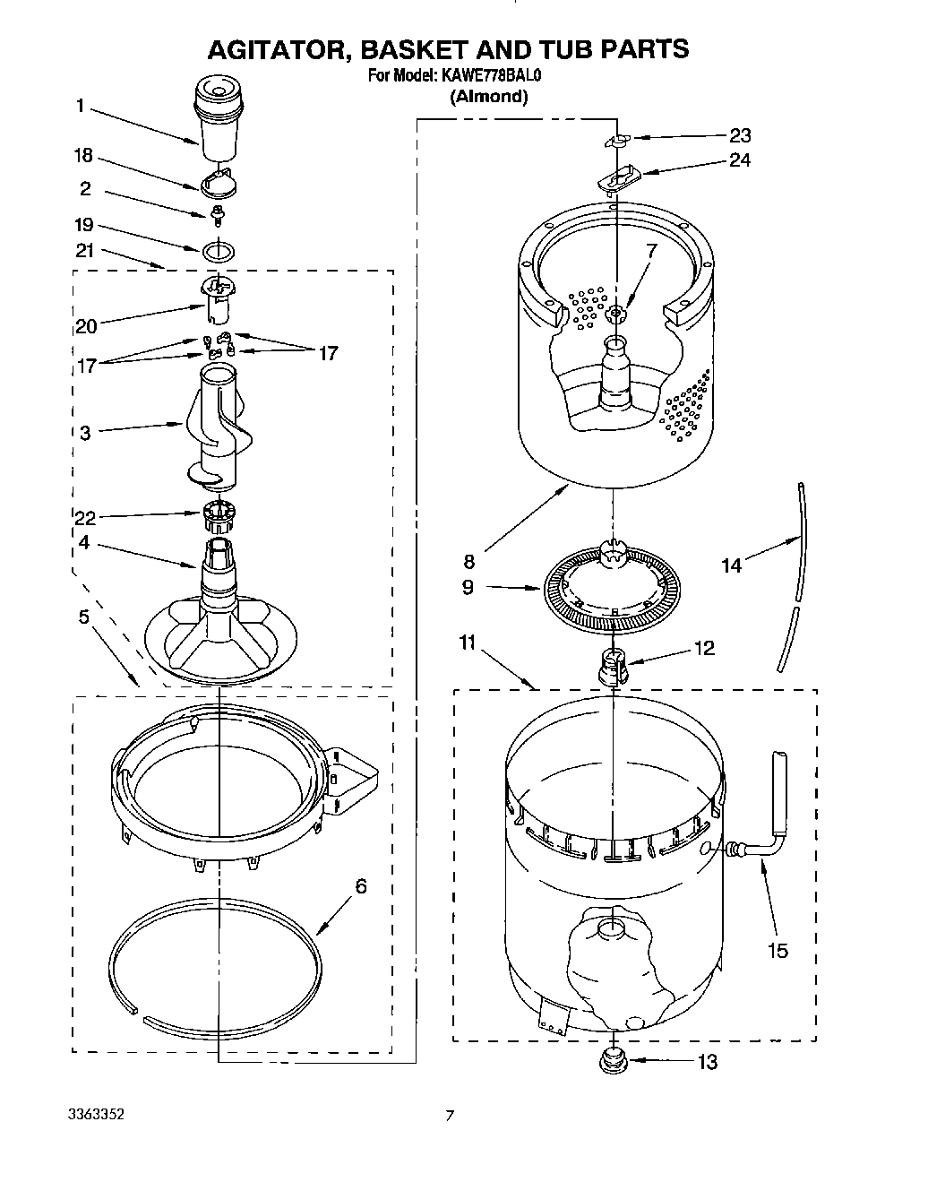 05 - AGITATOR, BASKET AND TUB