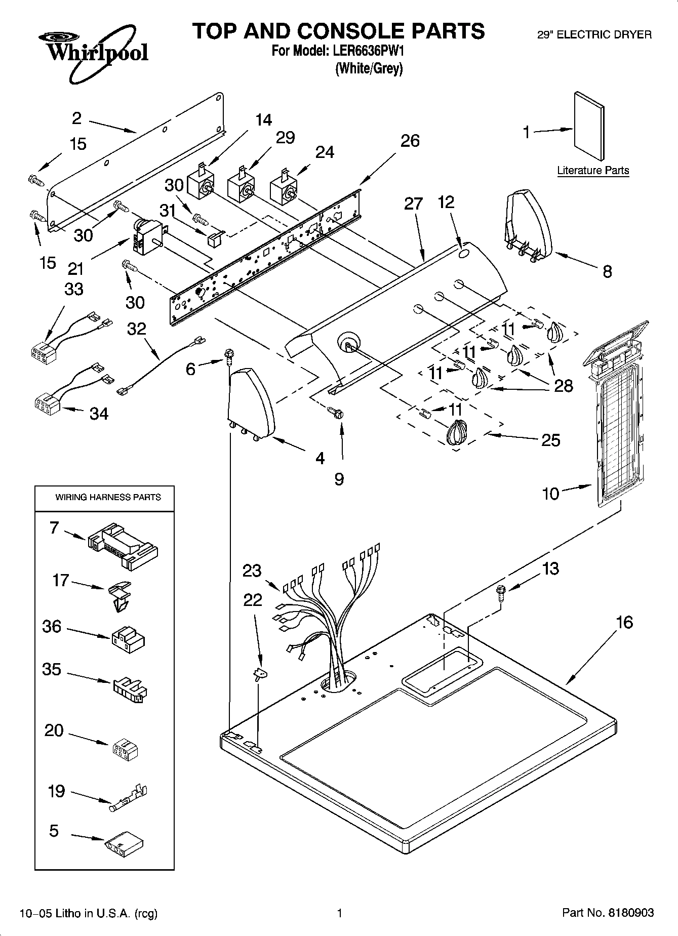 01 - TOP AND CONSOLE PARTS