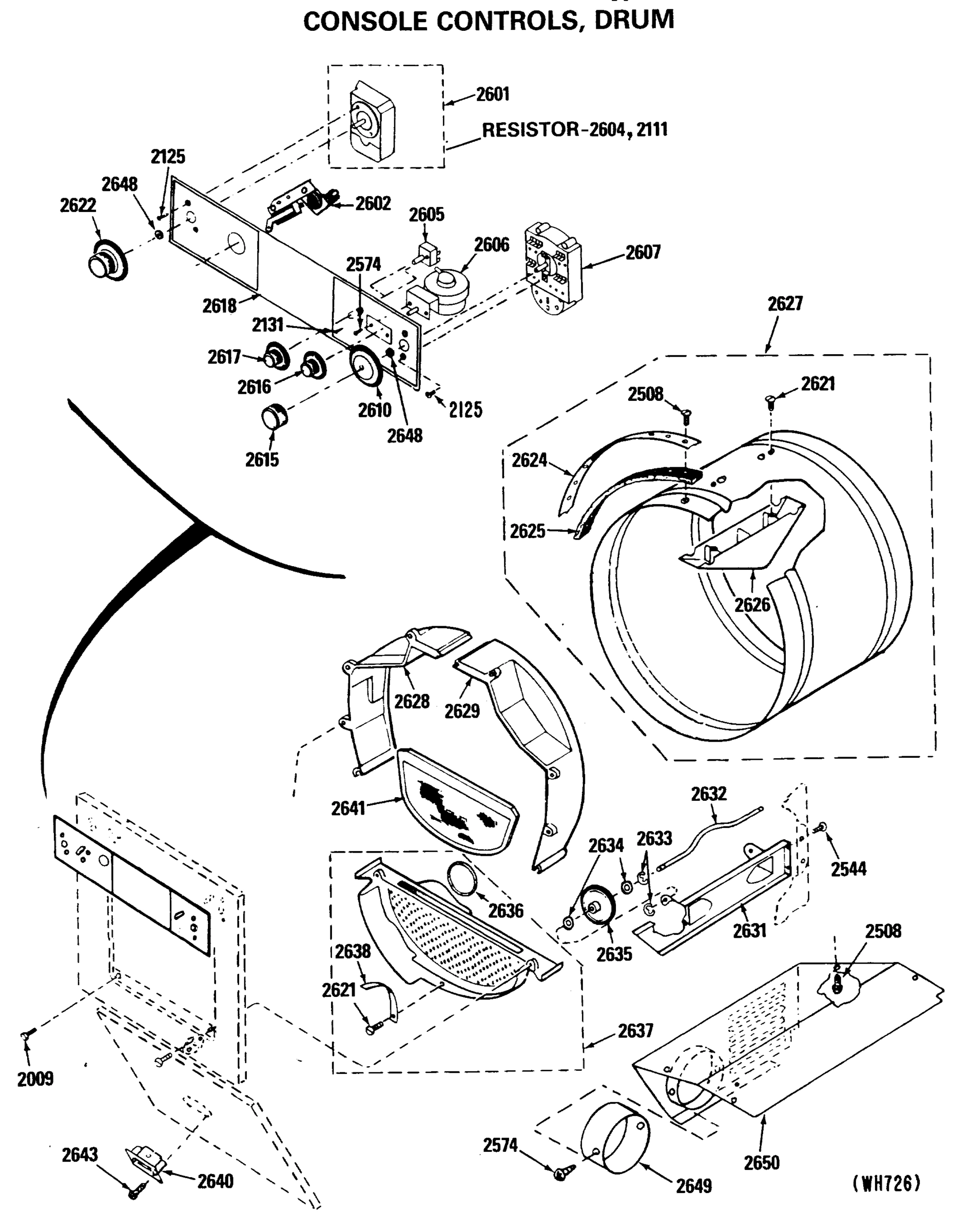 CONSOLE CONTROLS, DRUM