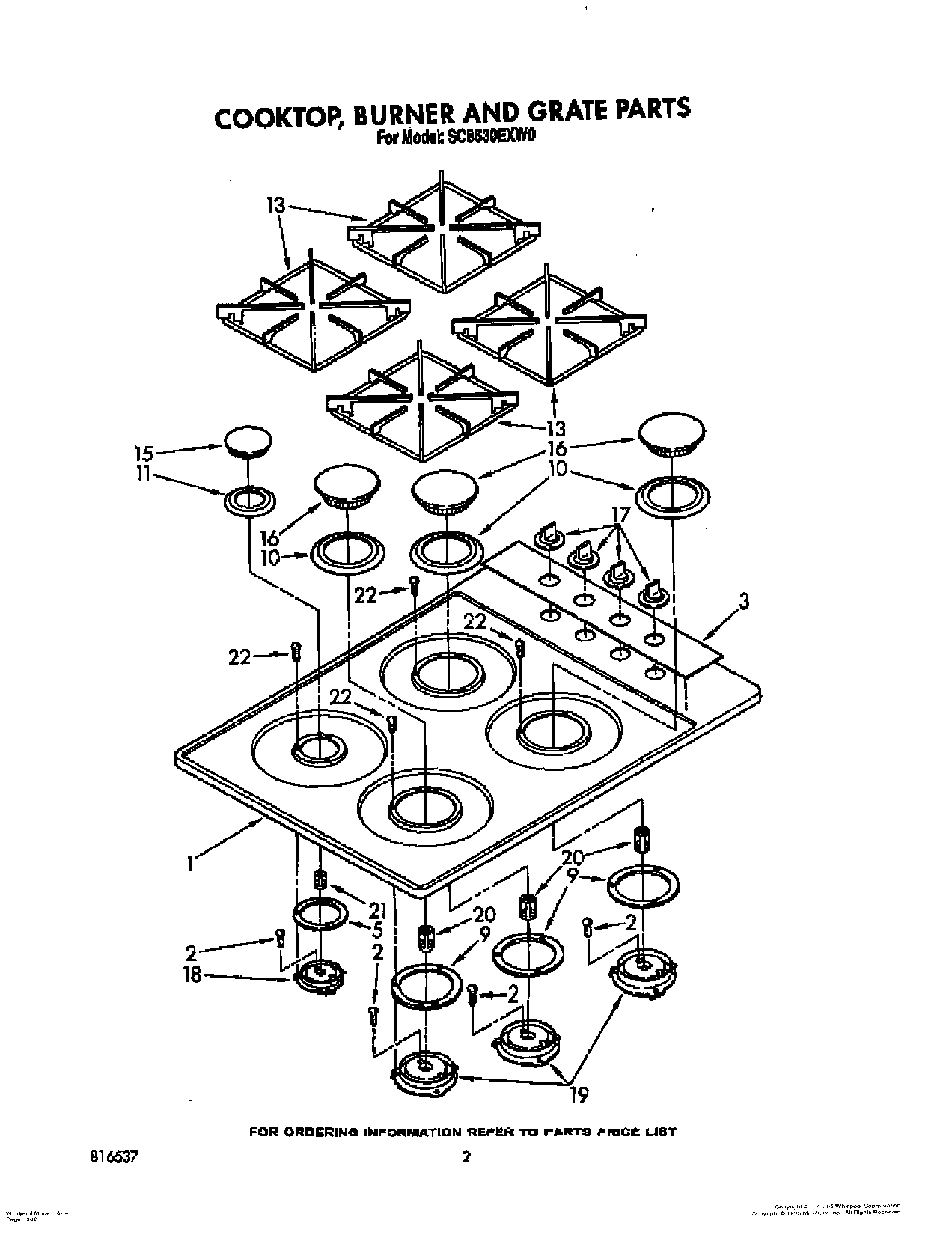 02 - COOKTOP, BURNER AND GRATE