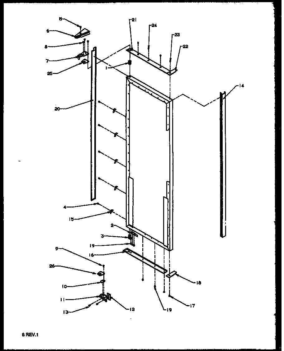13 - REF DOOR HINGE AND TRIM PARTS