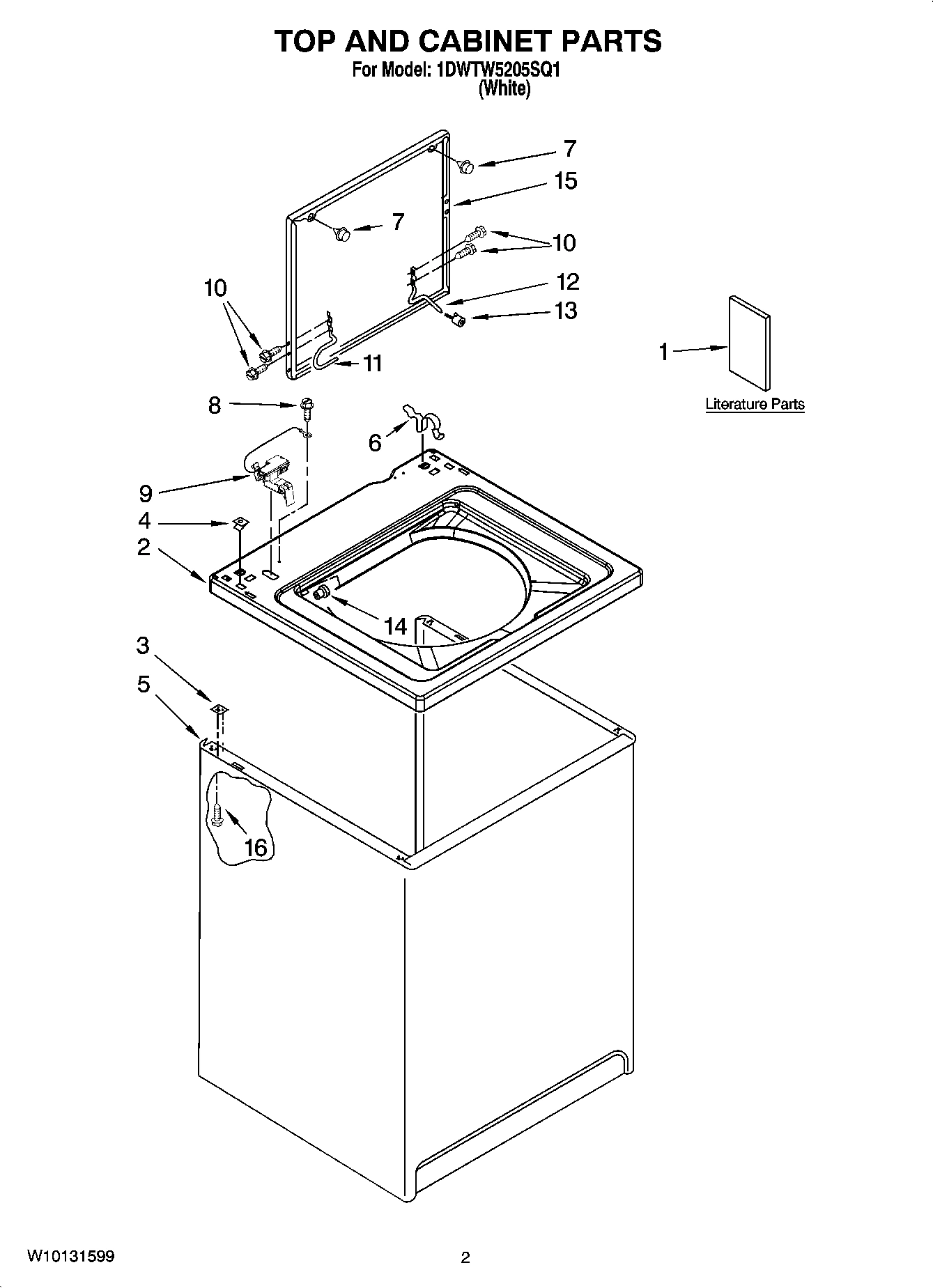 01 - TOP AND CABINET PARTS