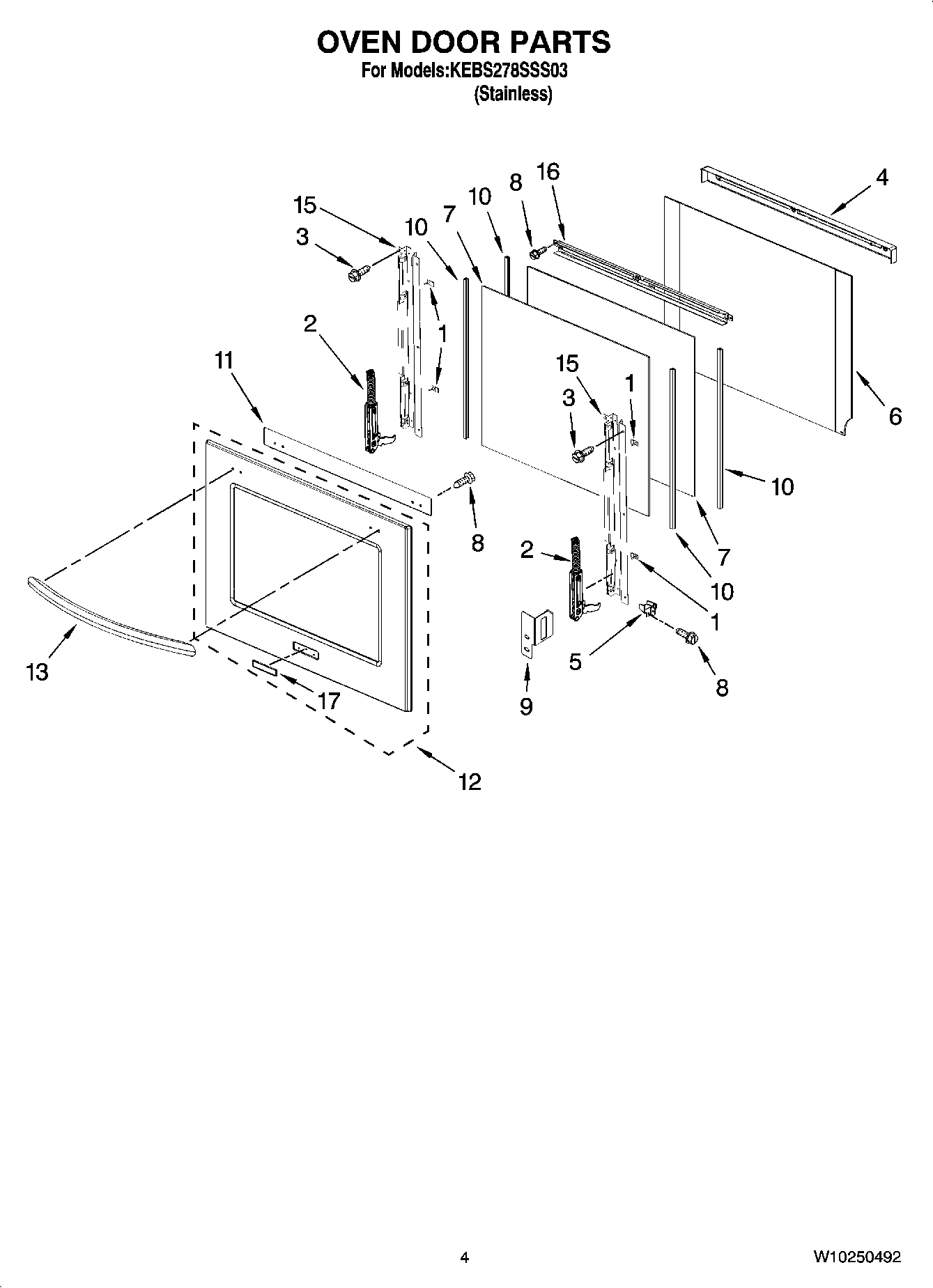 03 - OVEN DOOR PARTS