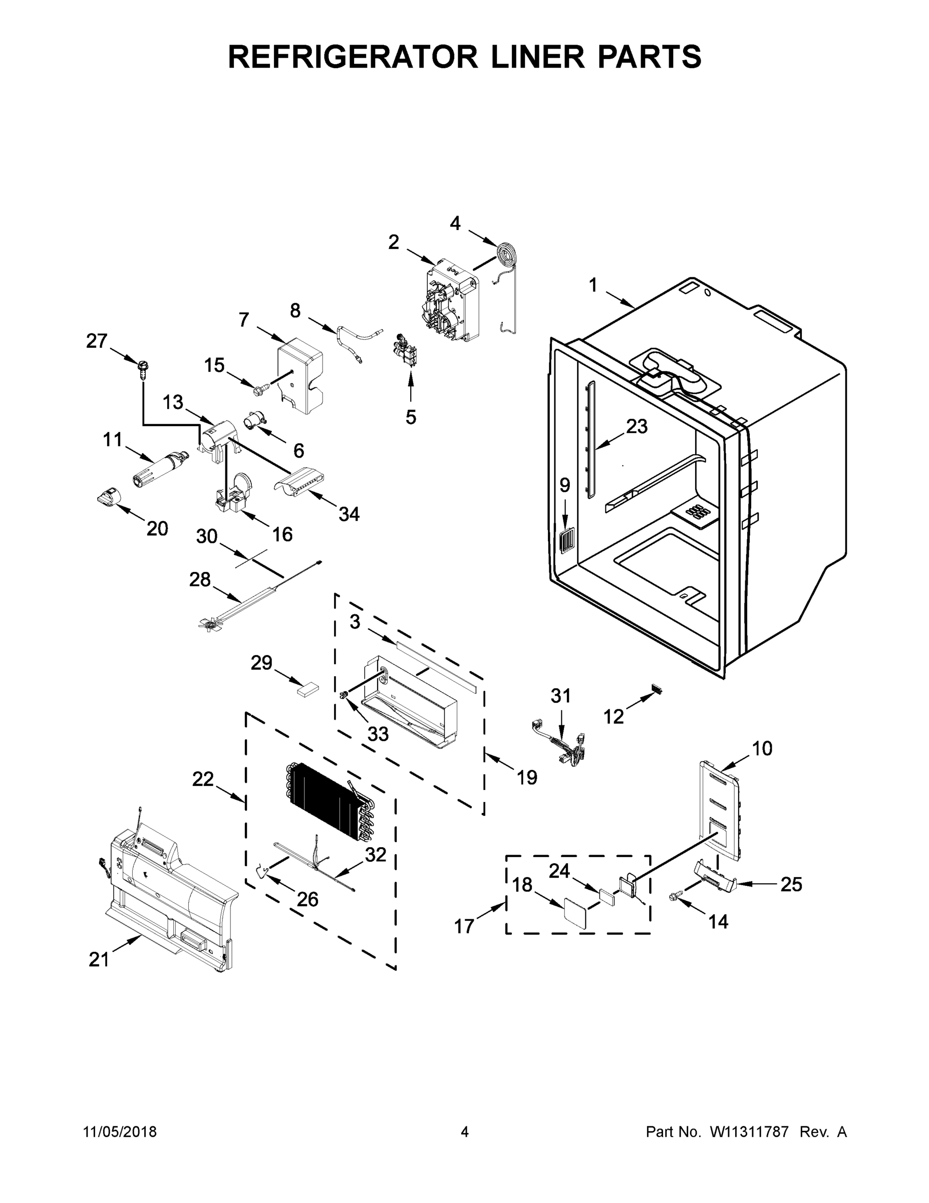 03 - REFRIGERATOR LINER PARTS