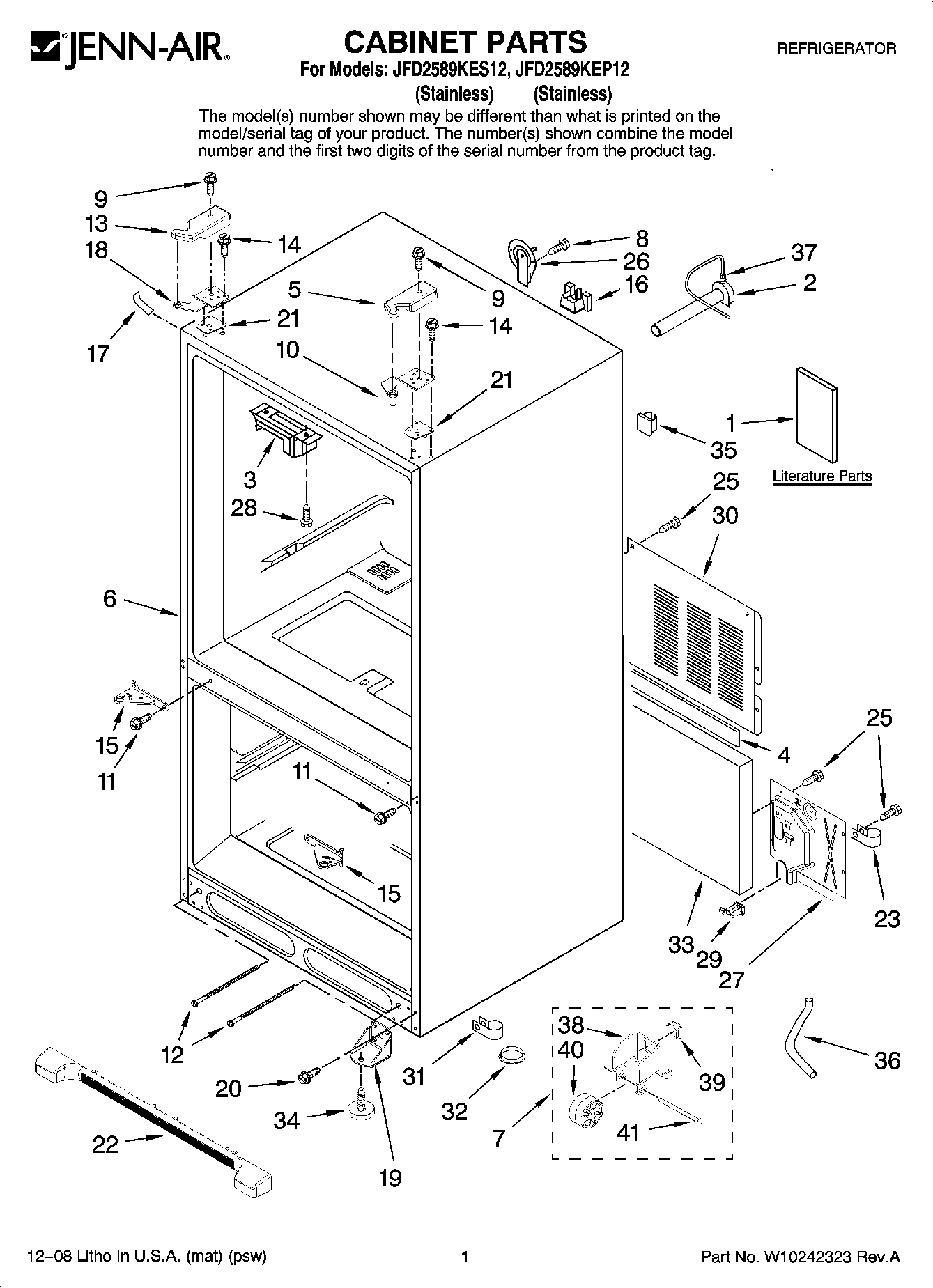 01 - CABINET PARTS