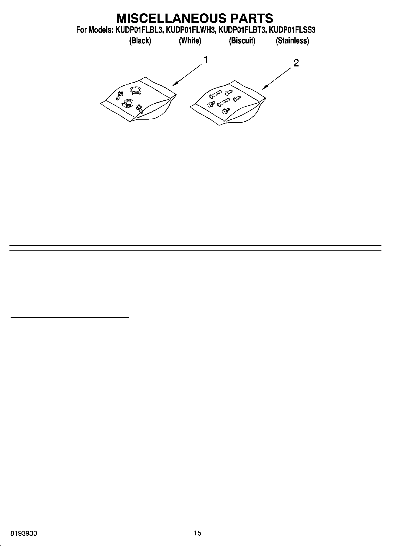 12 - MISCELLANEOUS PARTS OPTIONAL PARTS (NOT INCLUDED)