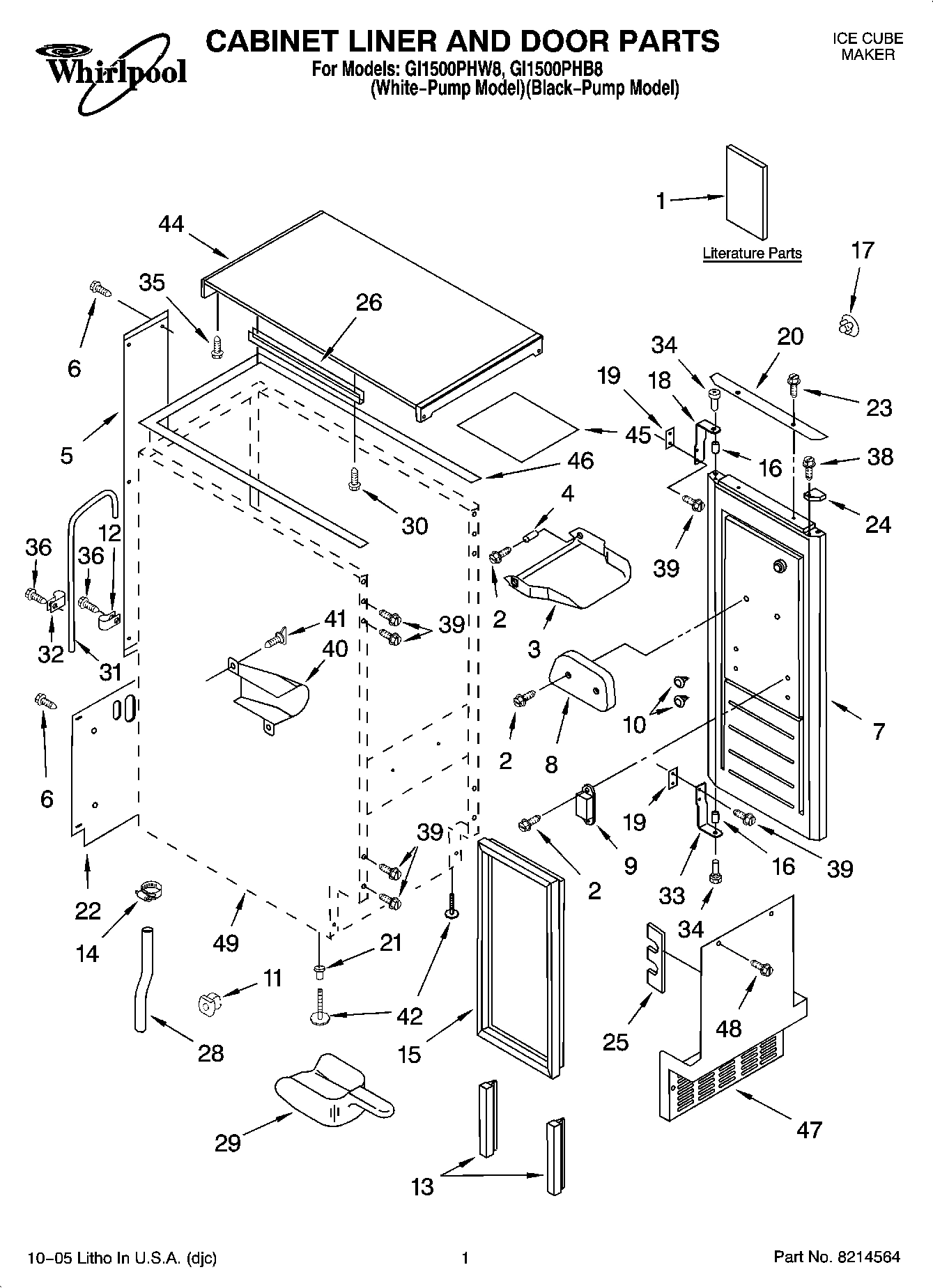 01 - CABINET LINER AND DOOR PARTS