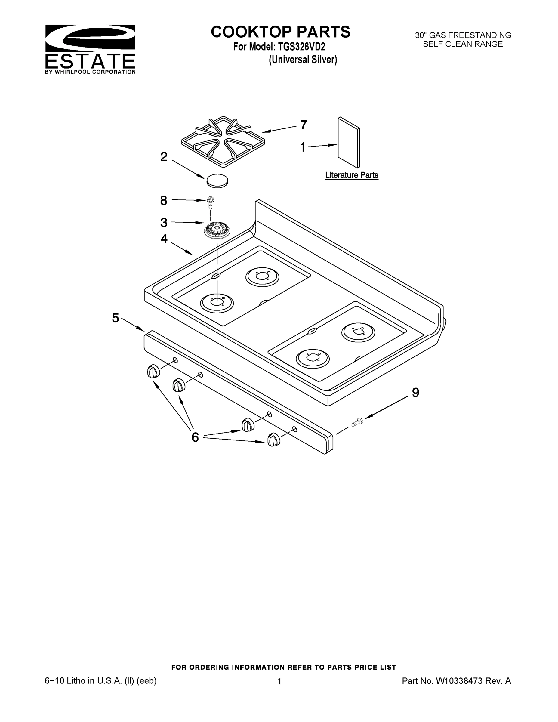 01 - COOKTOP PARTS