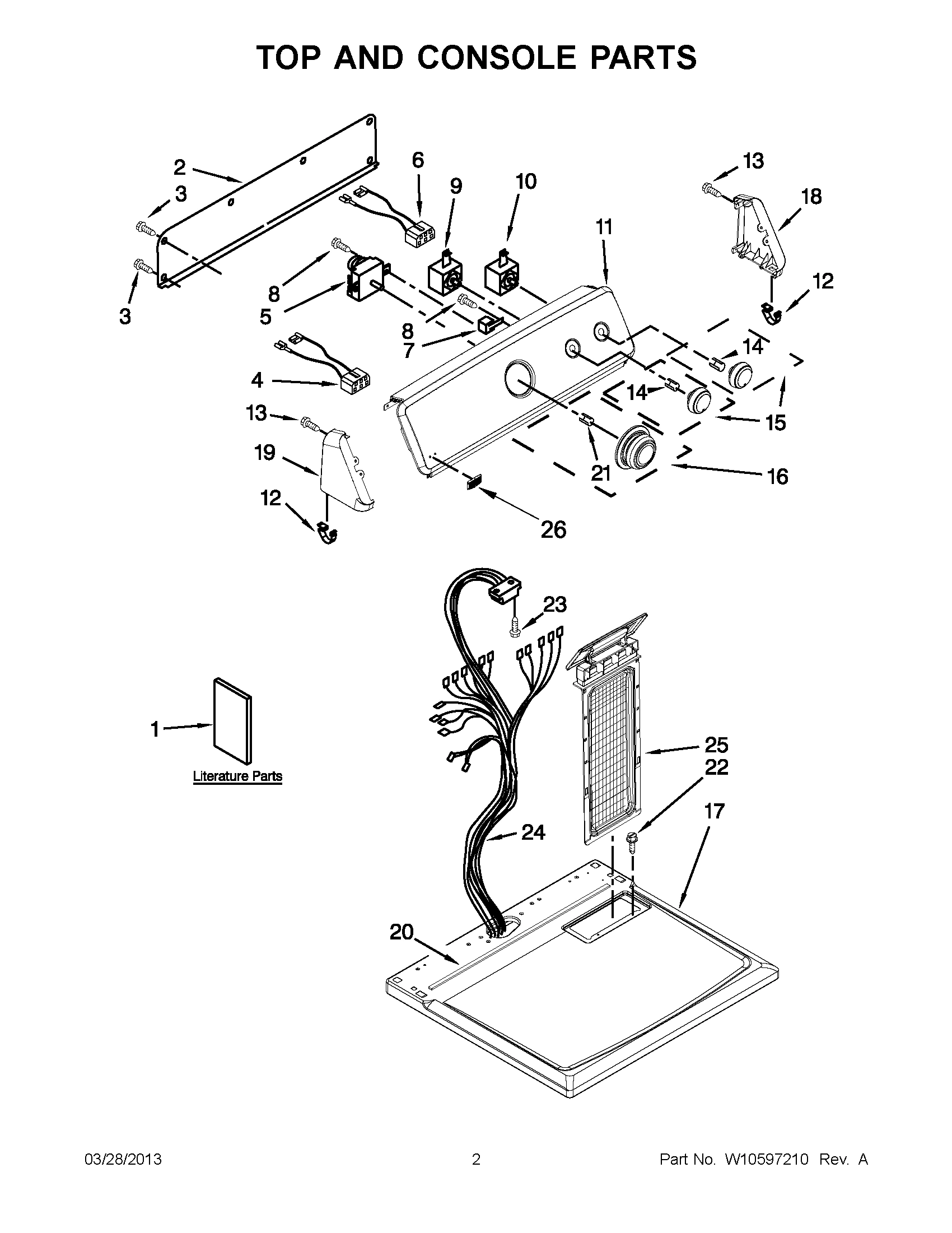 01 - TOP AND CONSOLE PARTS