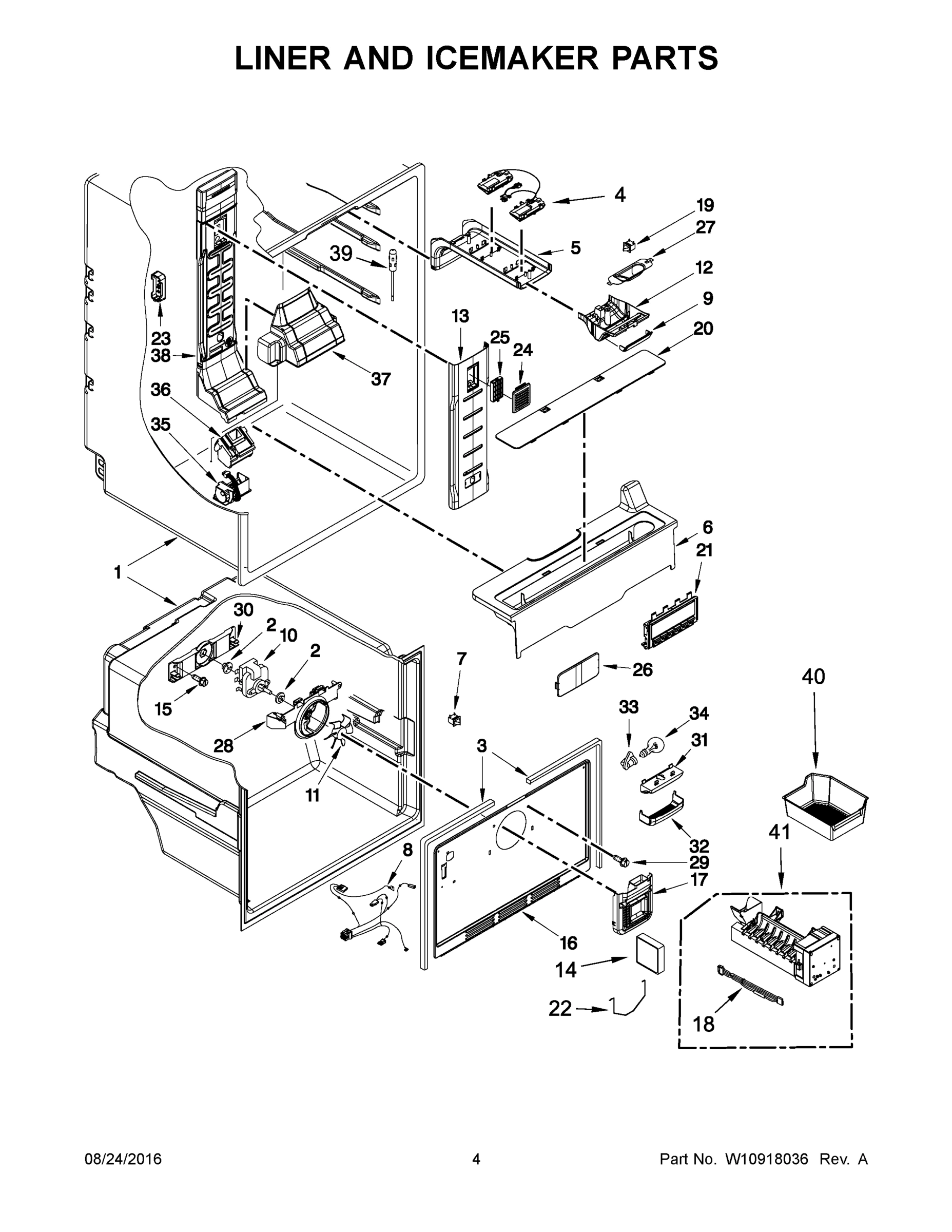 03 - LINER AND ICEMAKER PARTS