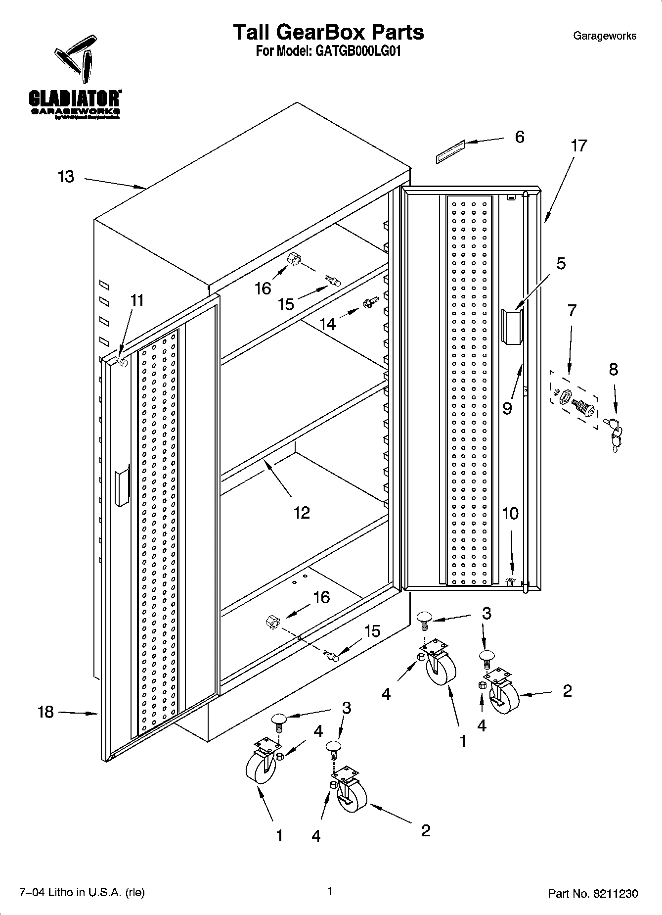 01 - Tall GearBox Parts