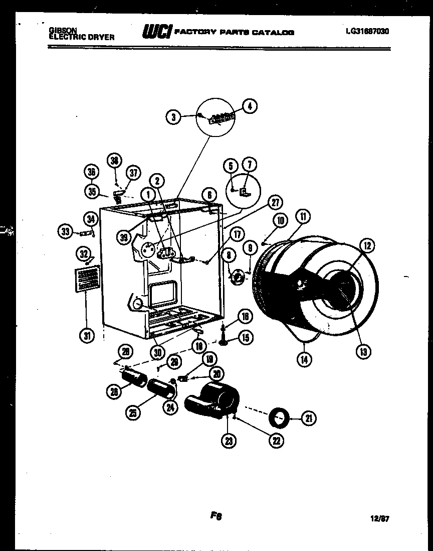 02 - CABINET, DRUM AND BLOWER HOUSING