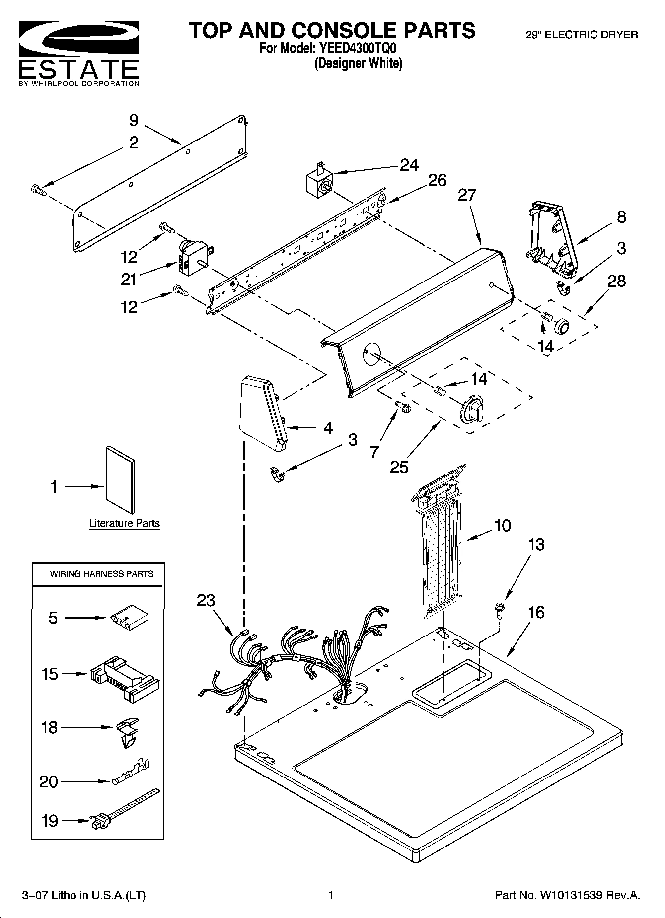 01 - TOP AND CONSOLE PARTS