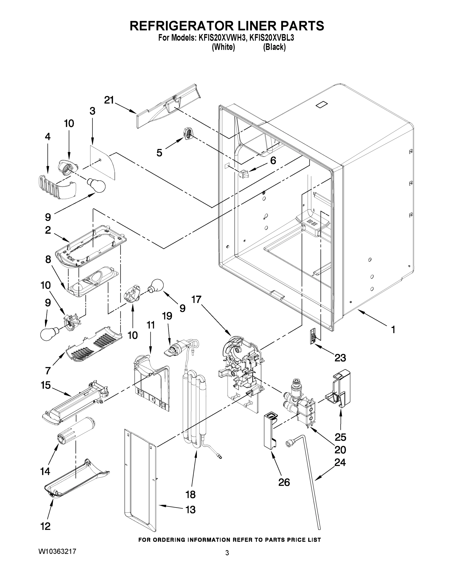 02 - REFRIGERATOR LINER PARTS