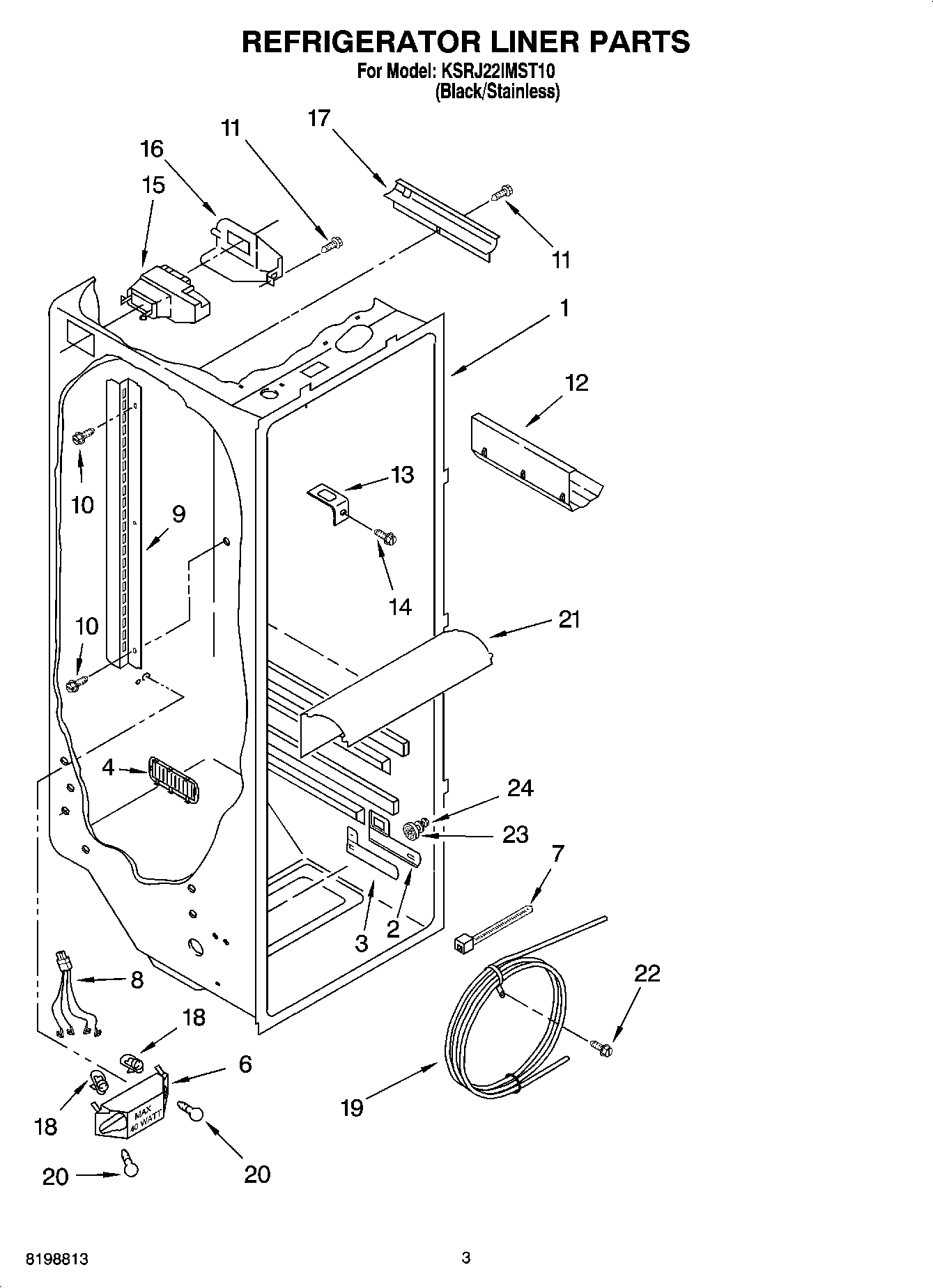 02 - REFRIGERATOR LINER PARTS