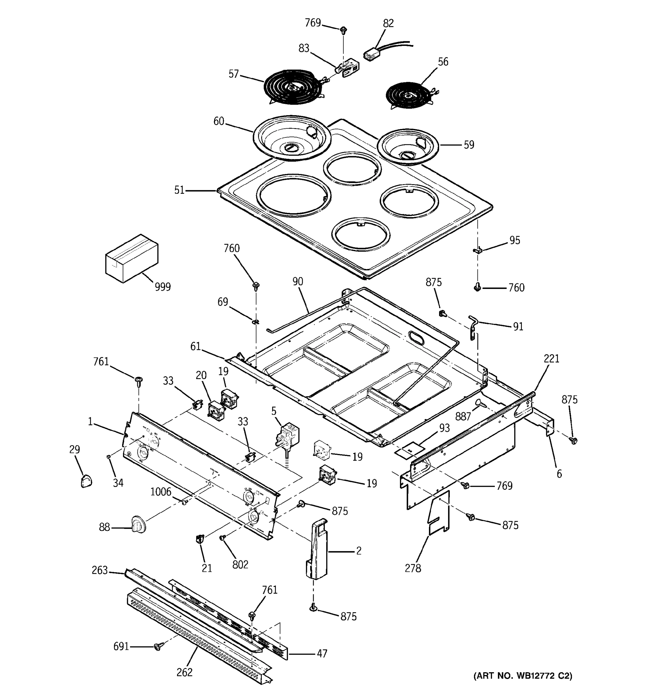 CONTROL PANEL & COOKTOP