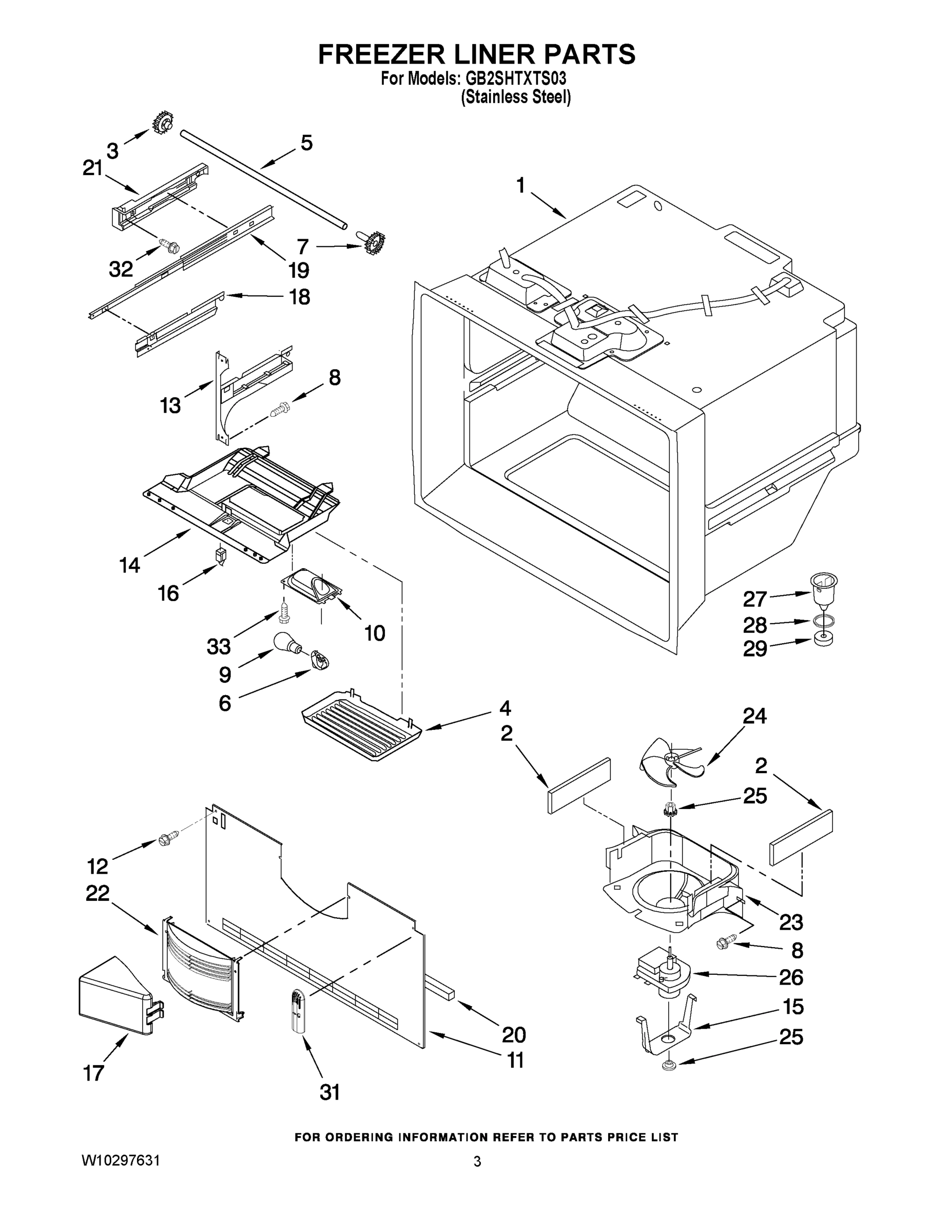 02 - FREEZER LINER PARTS