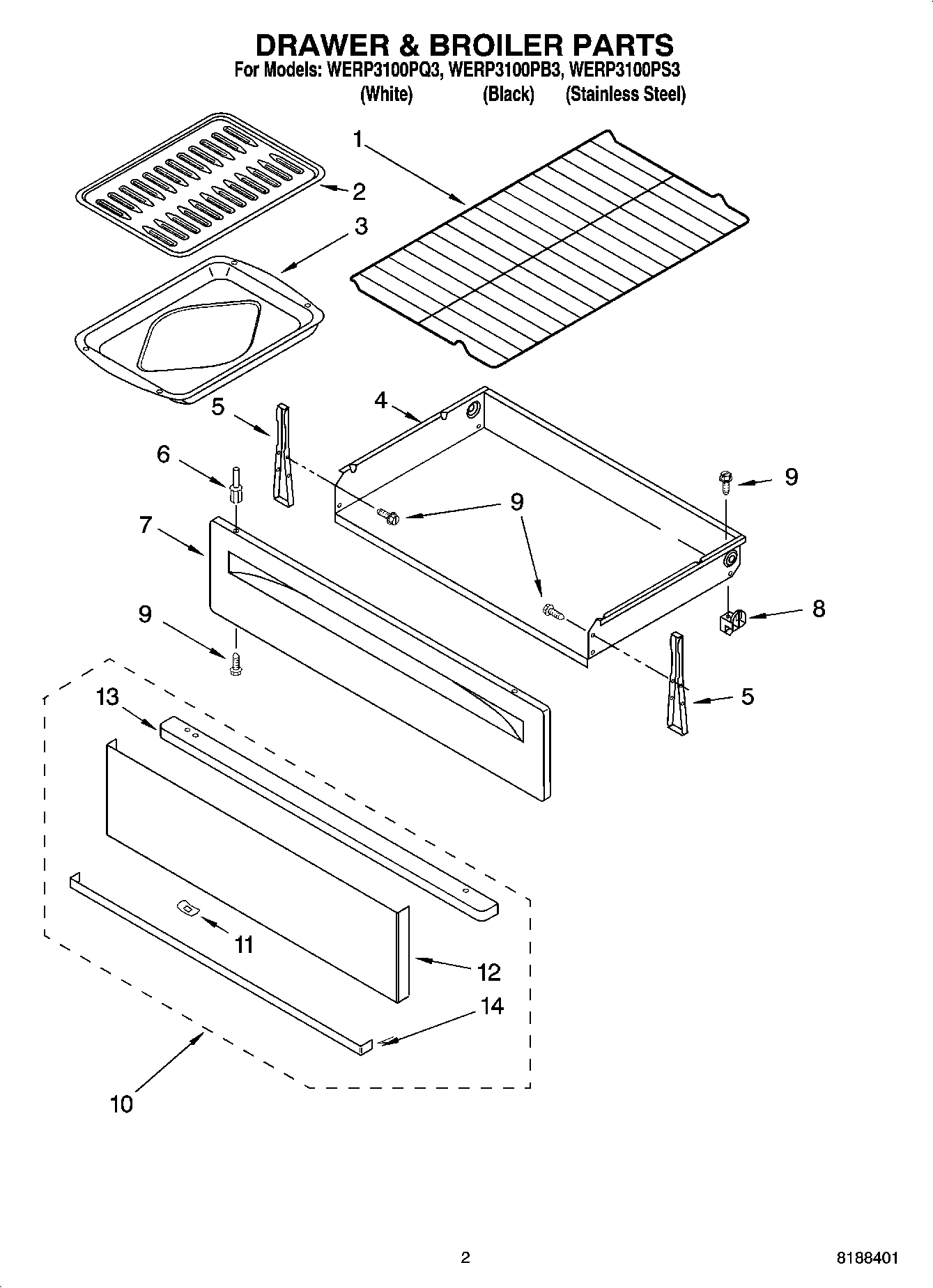 02 - DRAWER & BROILER PARTS