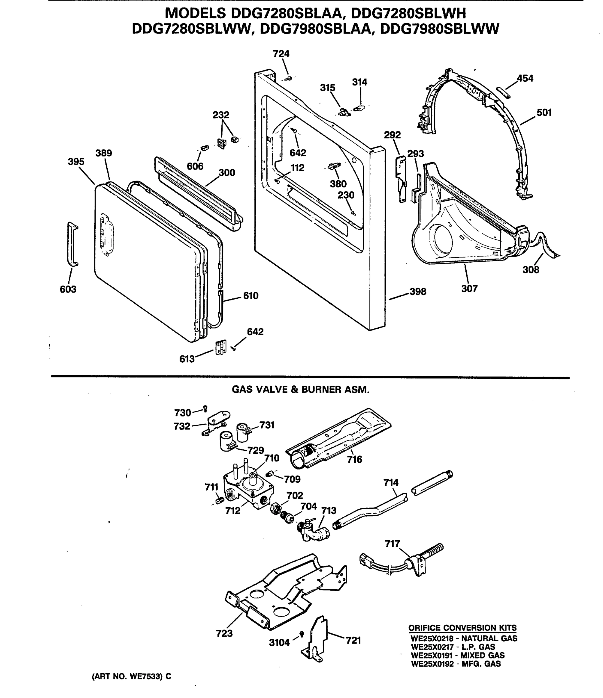 GAS VALVE & BURNER ASM.
