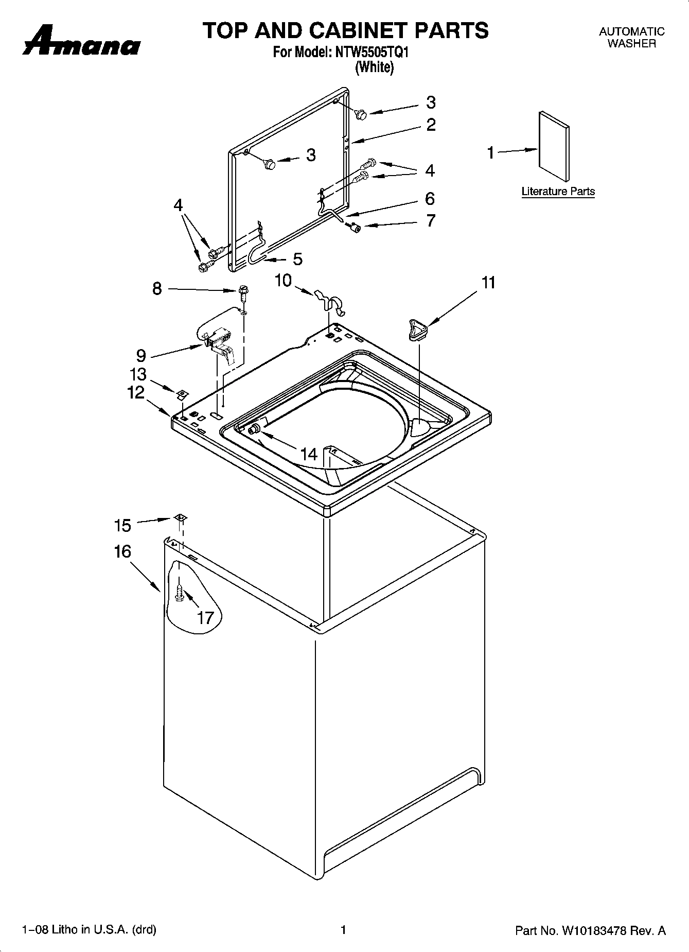 01 - TOP AND CABINET PARTS