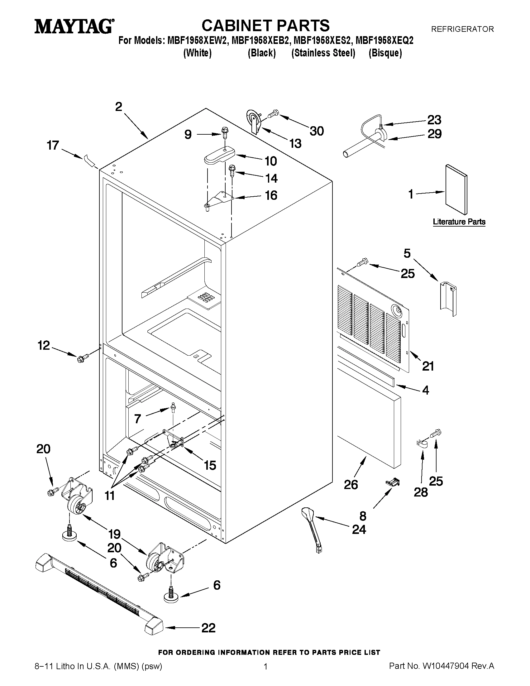 01 - CABINET PARTS