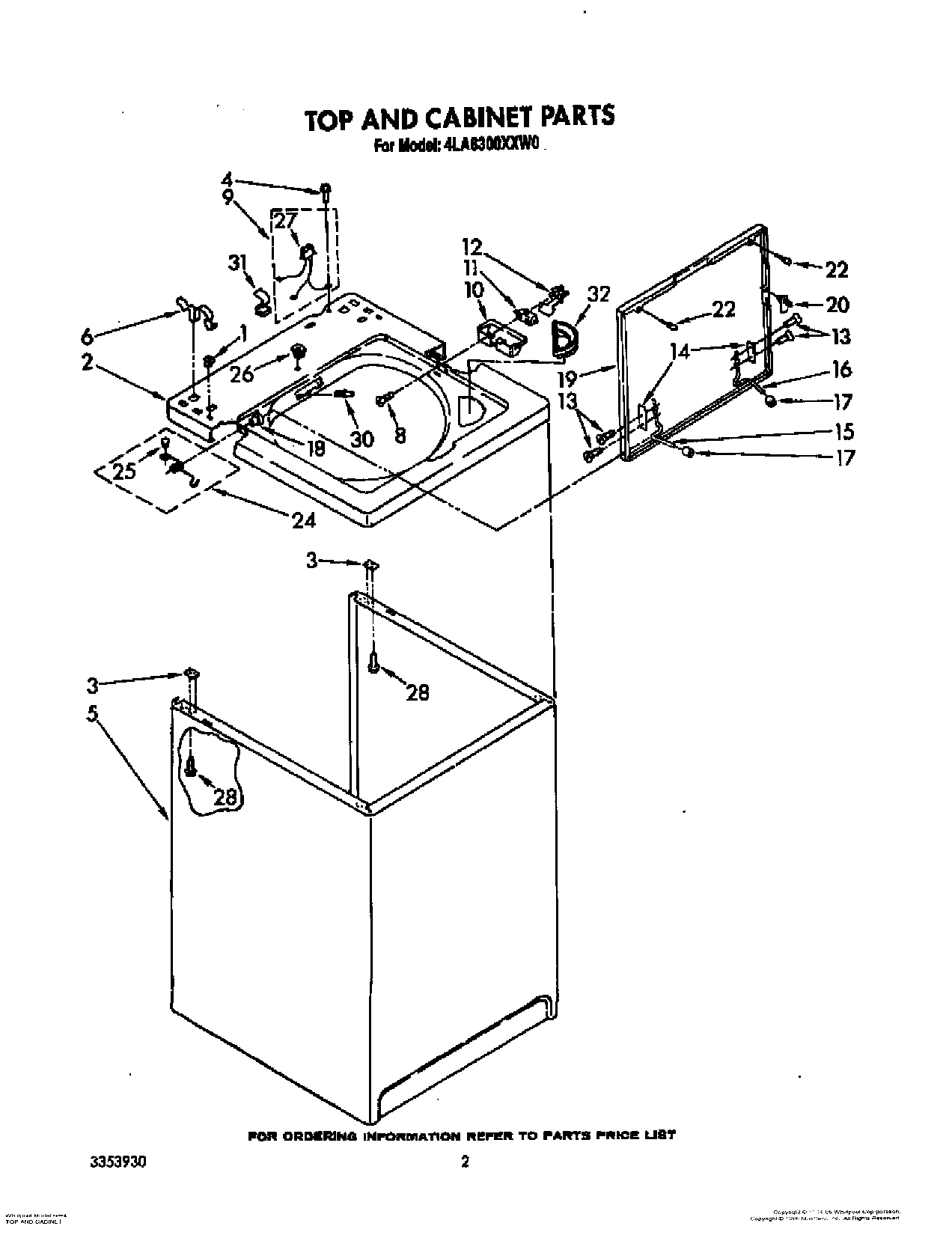 02 - TOP AND CABINET, LIT/OPTIONAL