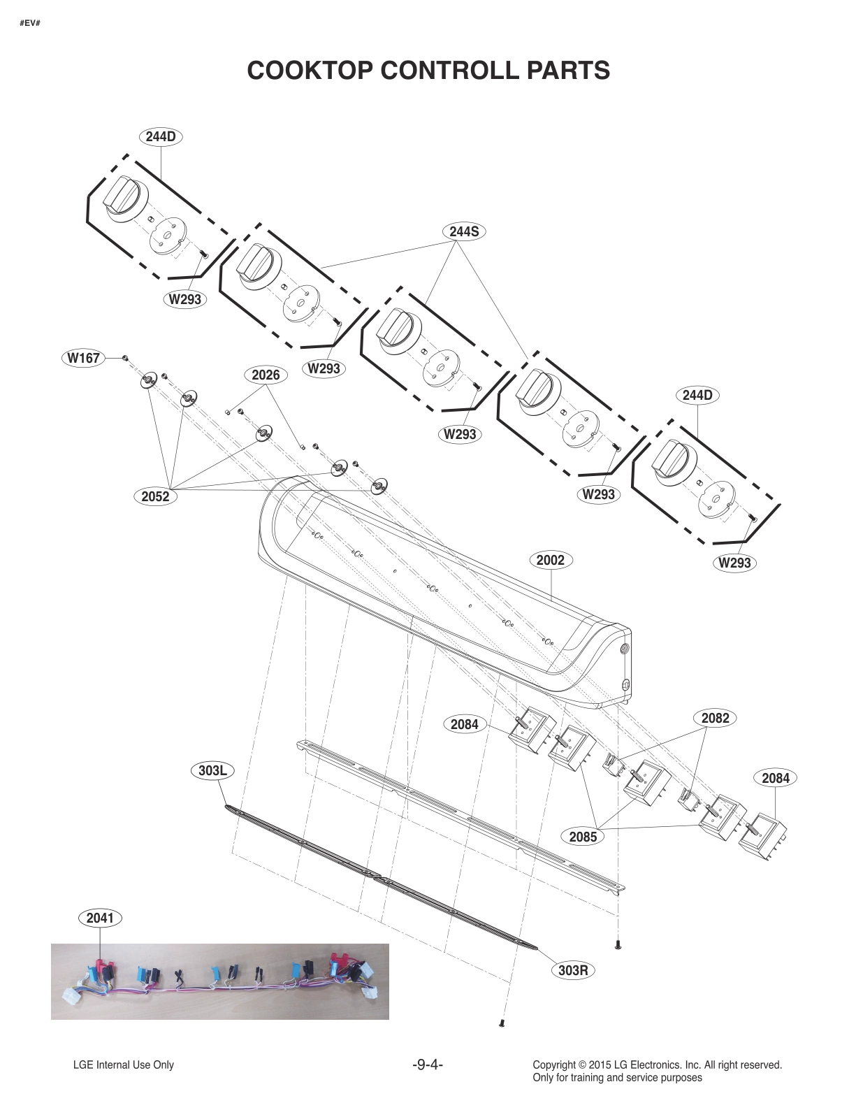 COOKTOP CONTROLL PARTS