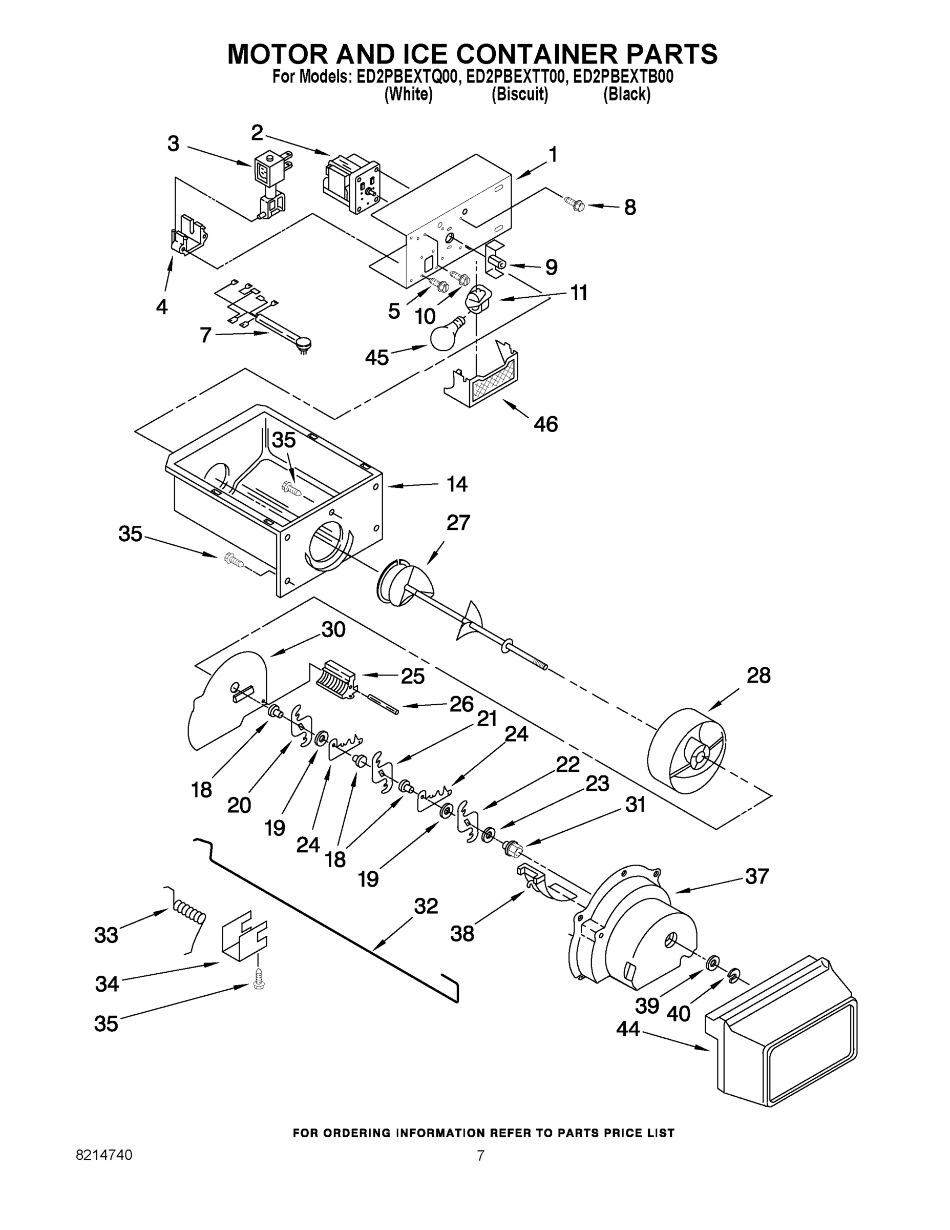 05 - MOTOR AND ICE CONTAINER PARTS