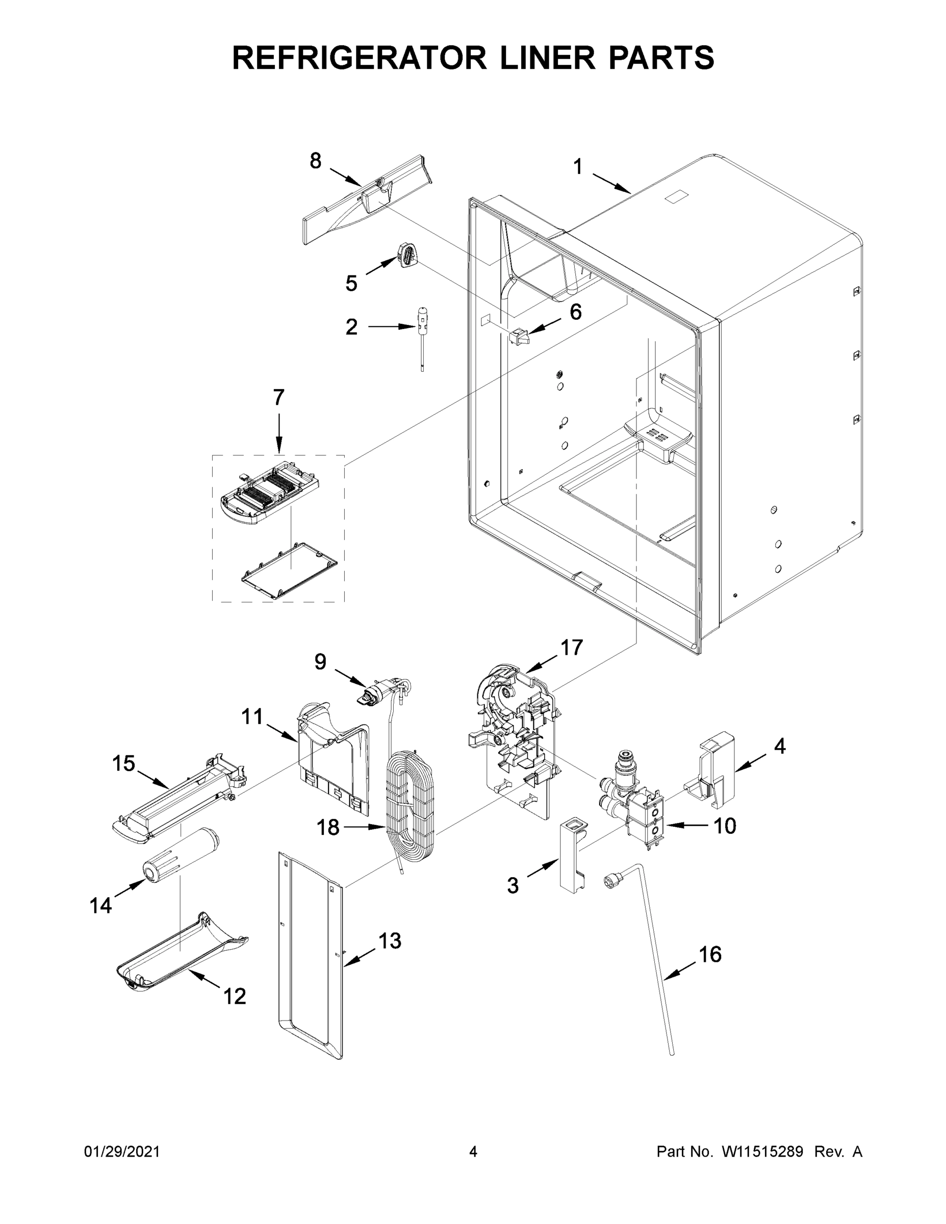 03 - REFRIGERATOR LINER PARTS