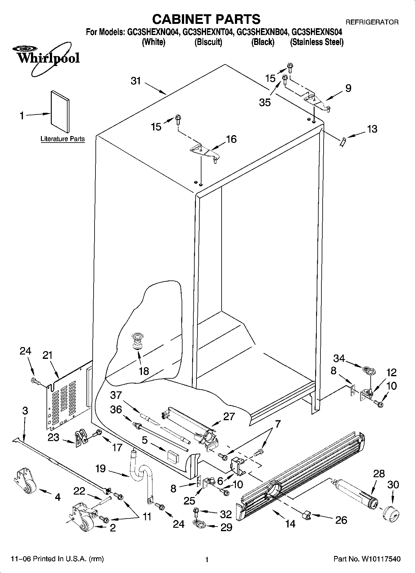 01 - CABINET PARTS