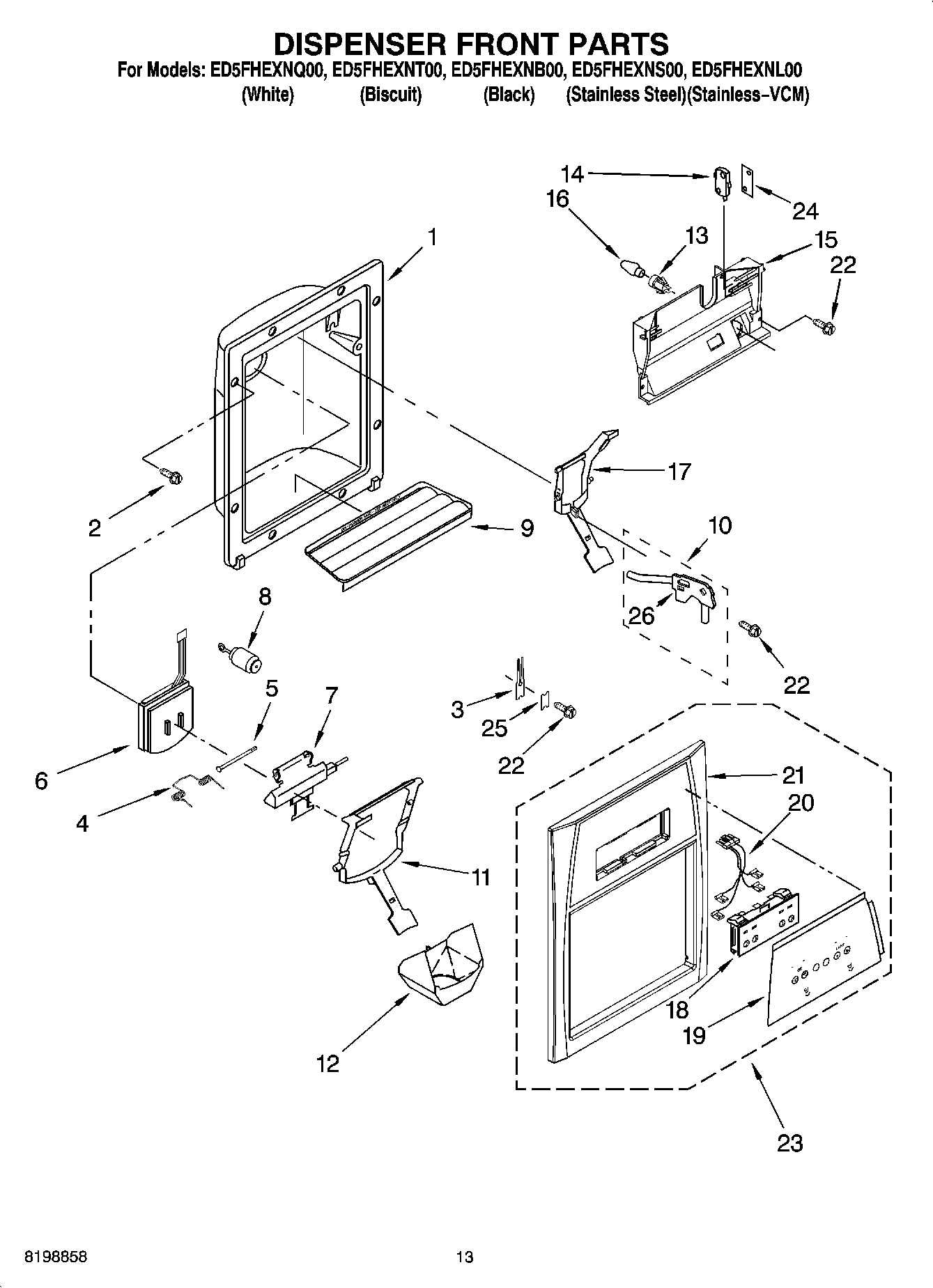 08 - DISPENSER FRONT PARTS
