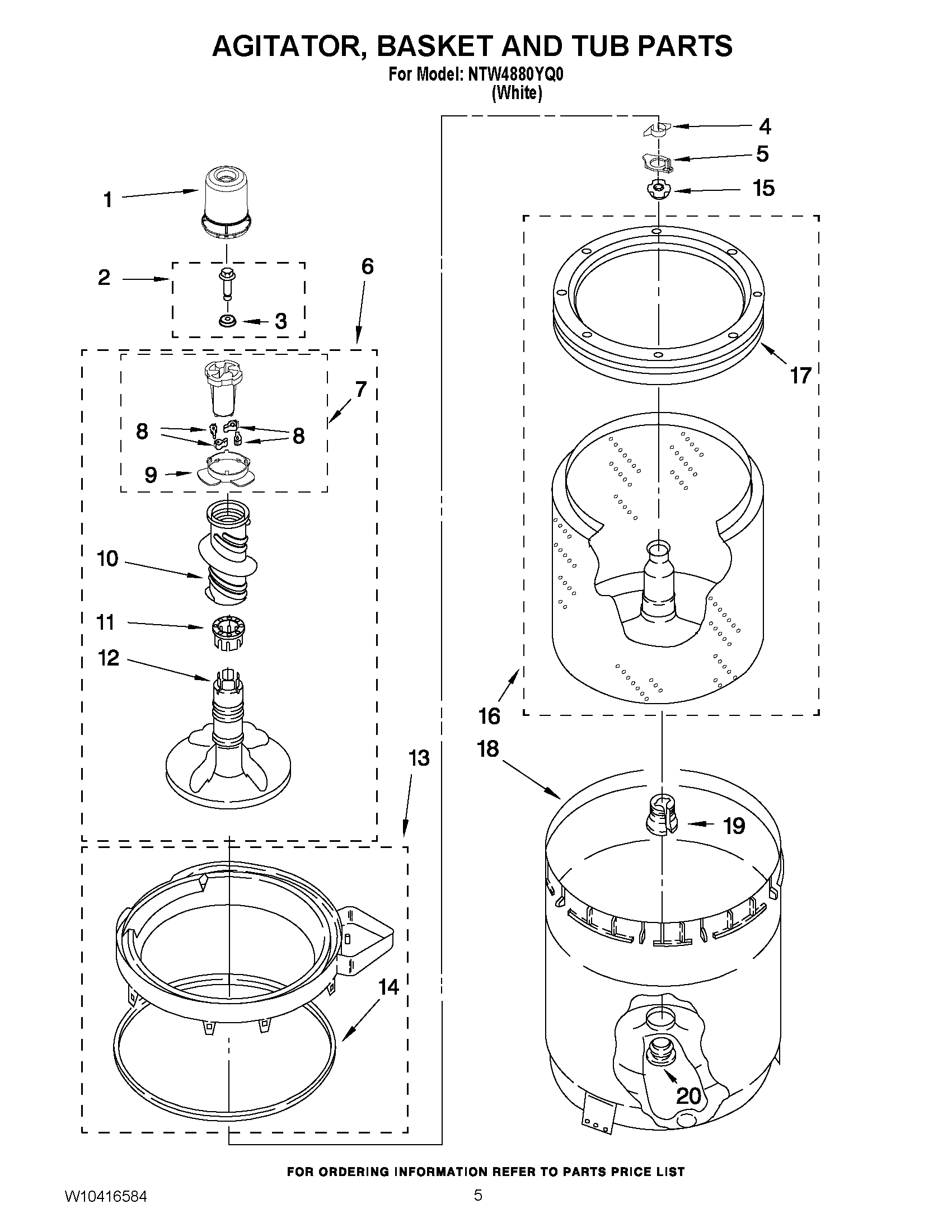 03 - AGITATOR, BASKET AND TUB PARTS
