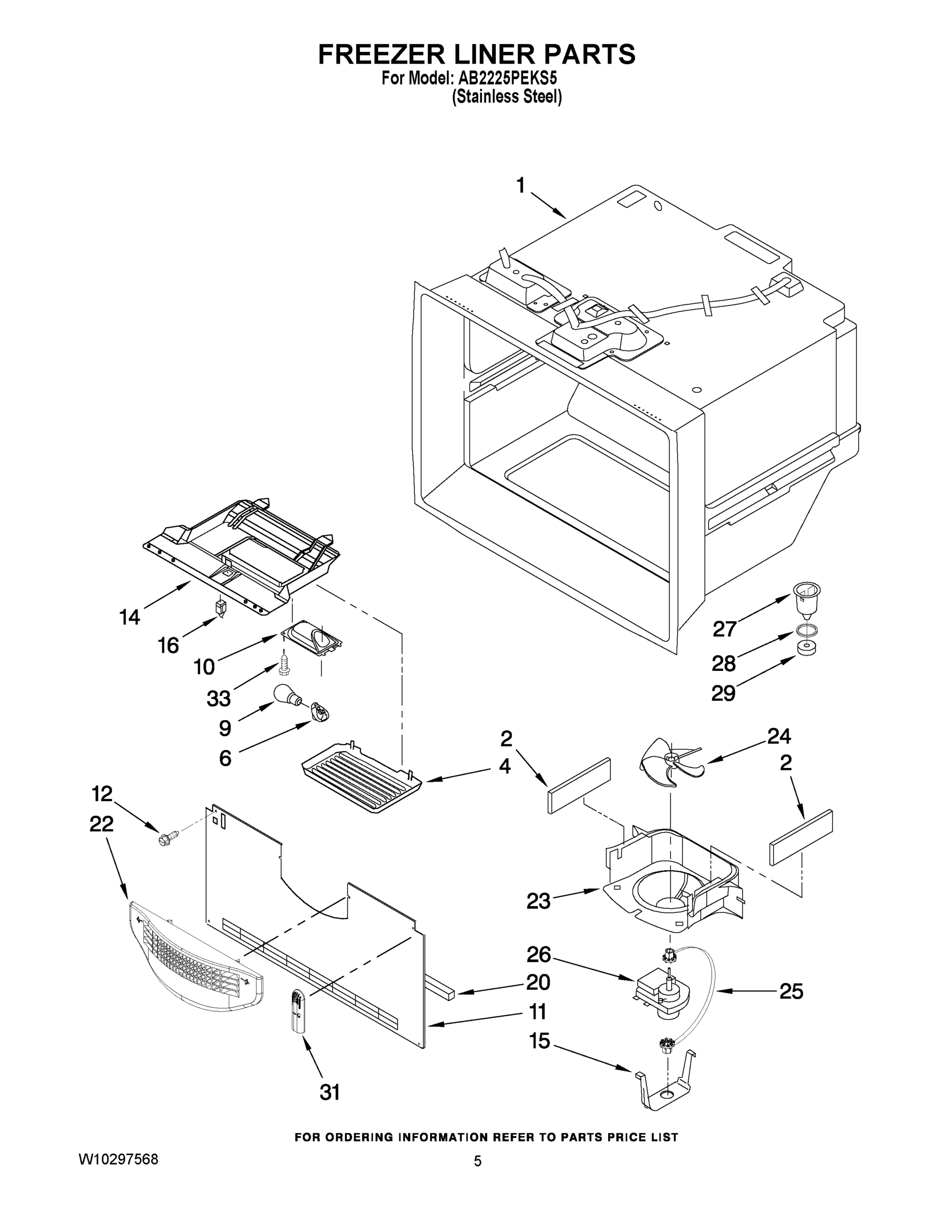 03 - FREEZER LINER PARTS