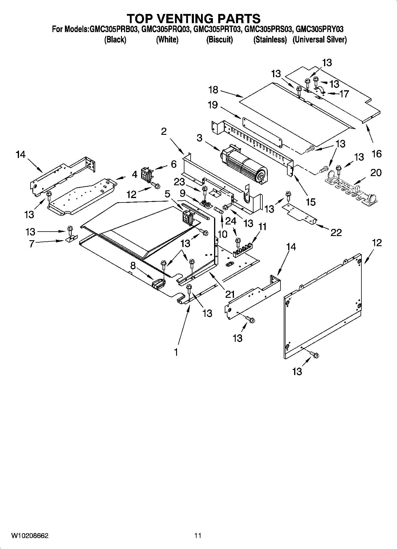 09 - TOP VENTING PARTS, OPTIONAL PARTS