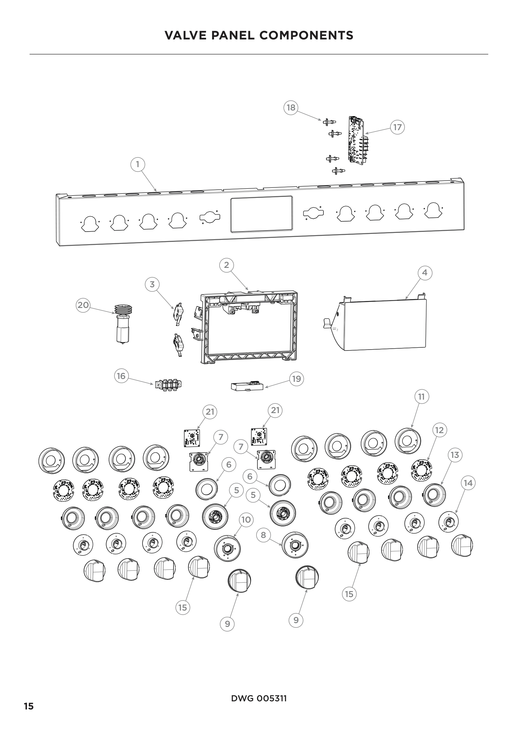 VALVE PANEL COMPONENTS