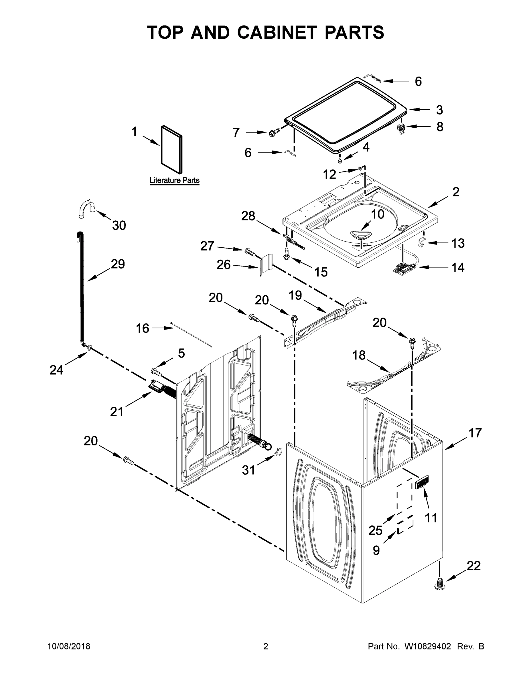 02 - TOP AND CABINET PARTS