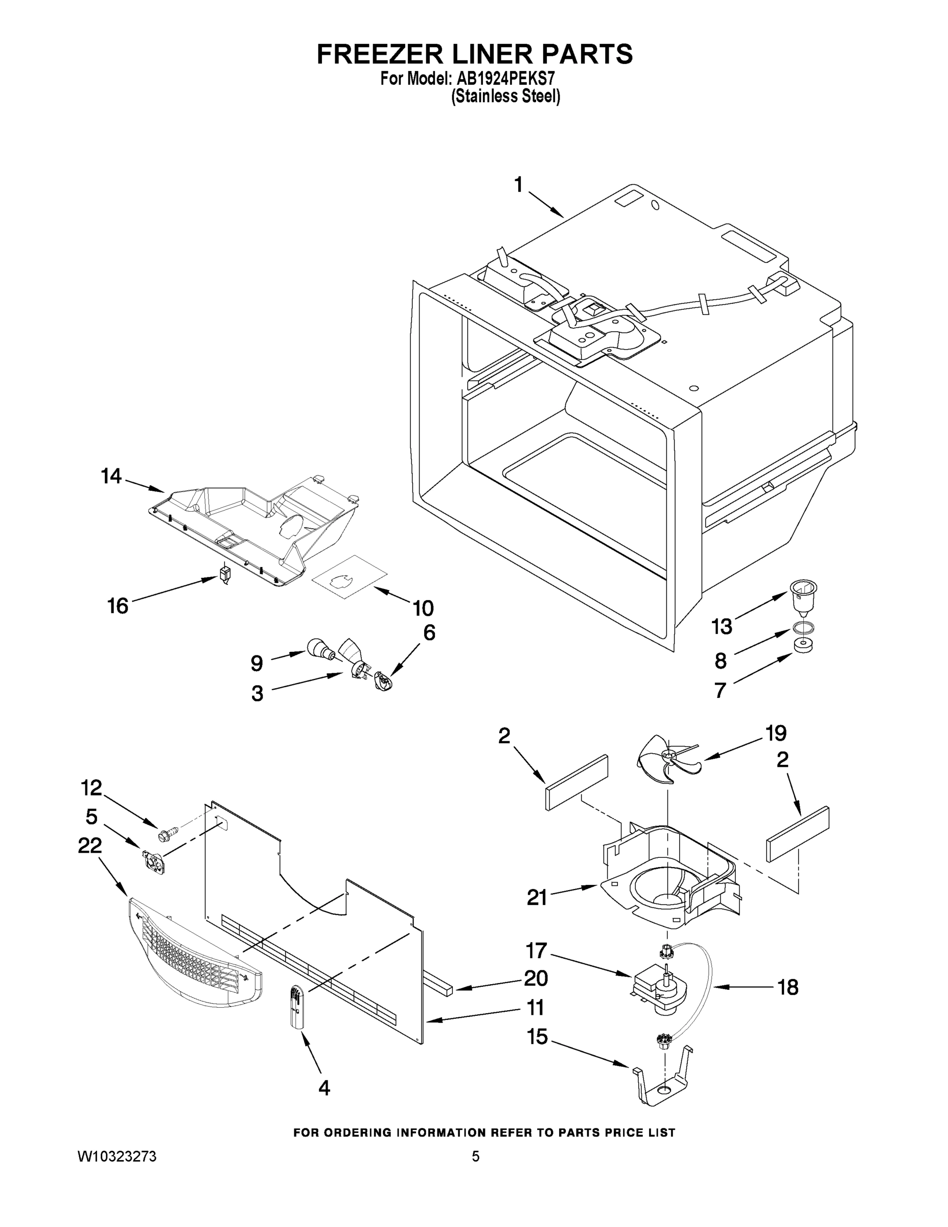 03 - FREEZER LINER PARTS