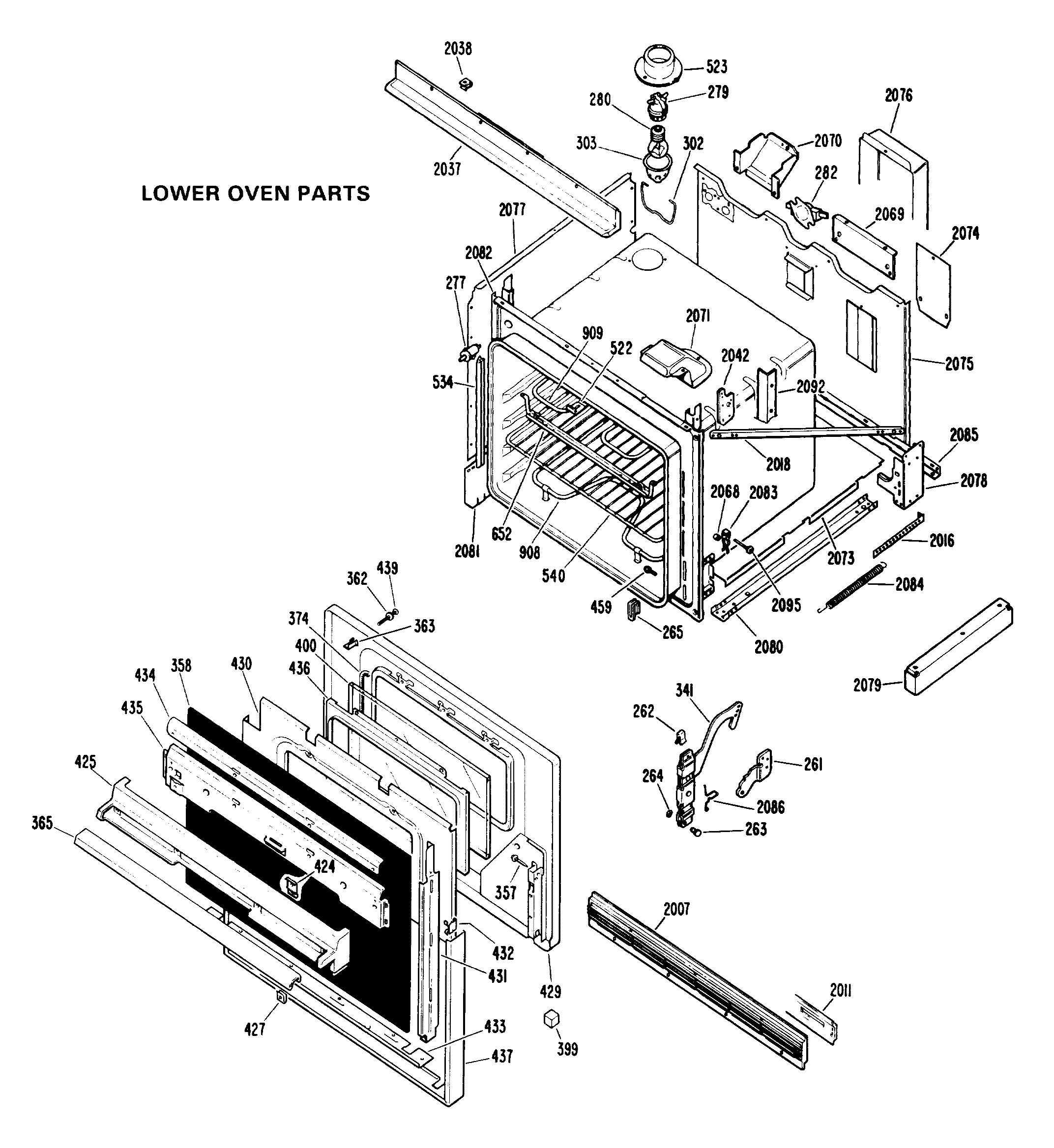 LOWER OVEN PARTS